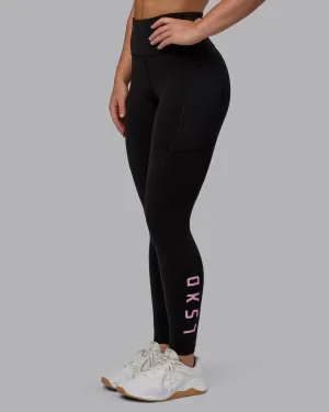 Rep Full Length Tight - Black-Bubblegum