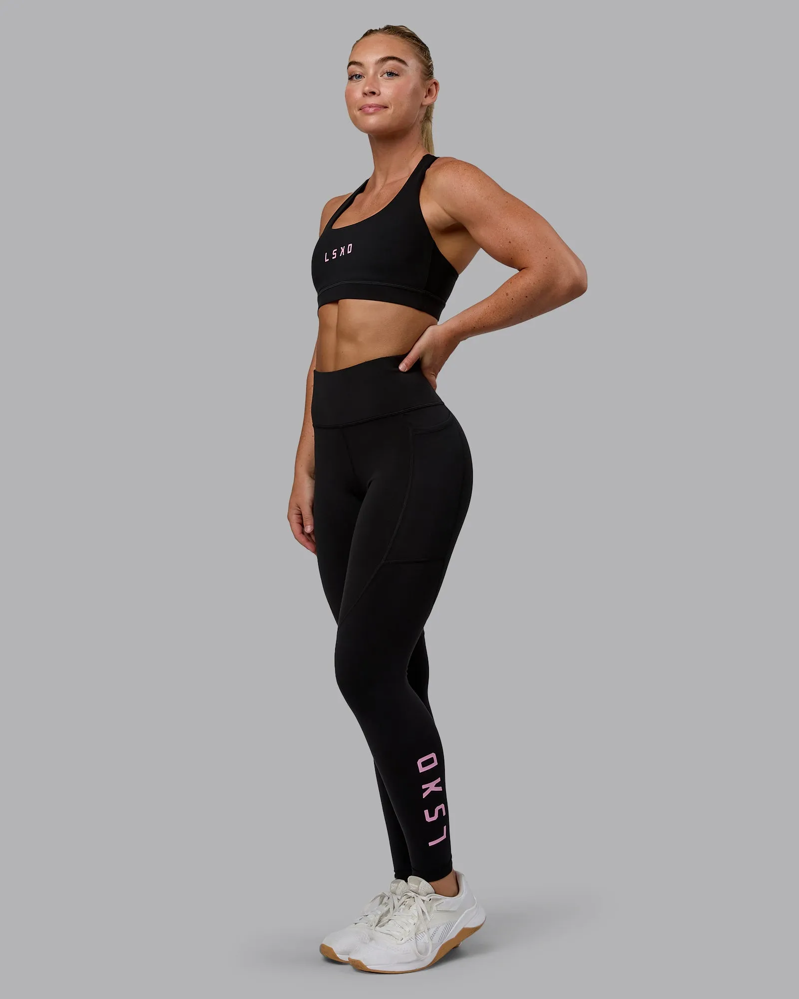 Rep Full Length Tight - Black-Bubblegum