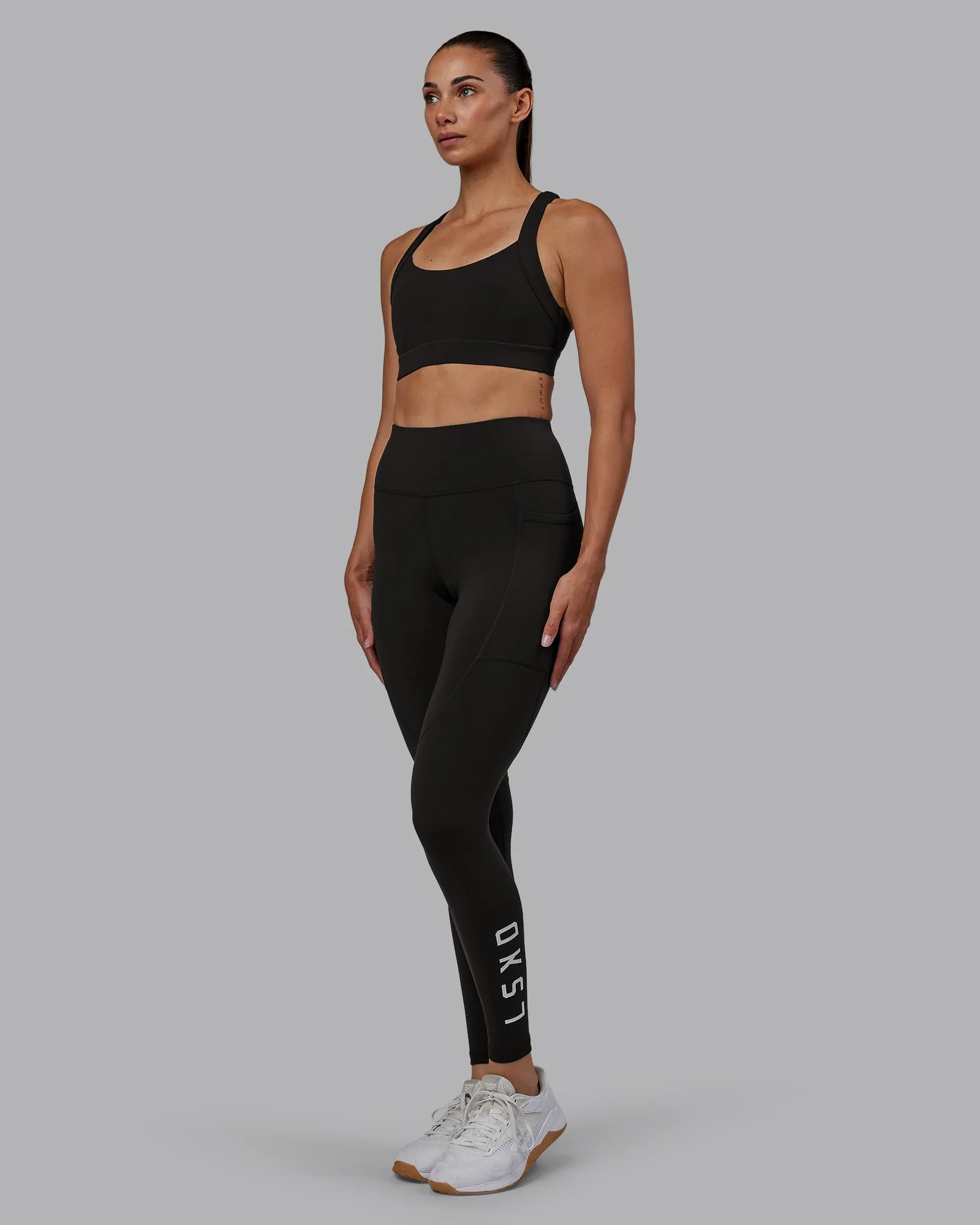 Rep Full Length Tight - Pirate Black-White