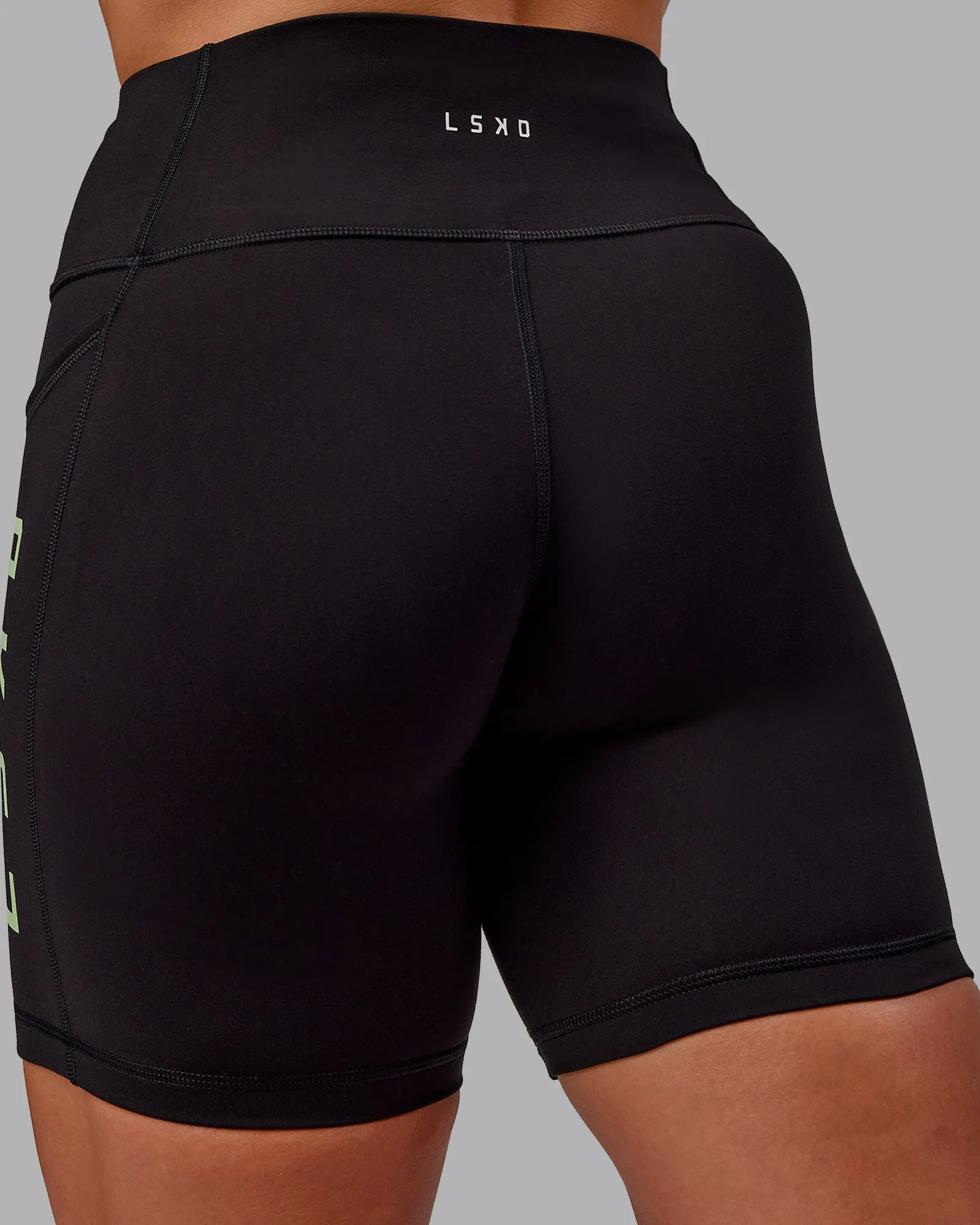Rep Mid Short Tight - Black-Surreal Green