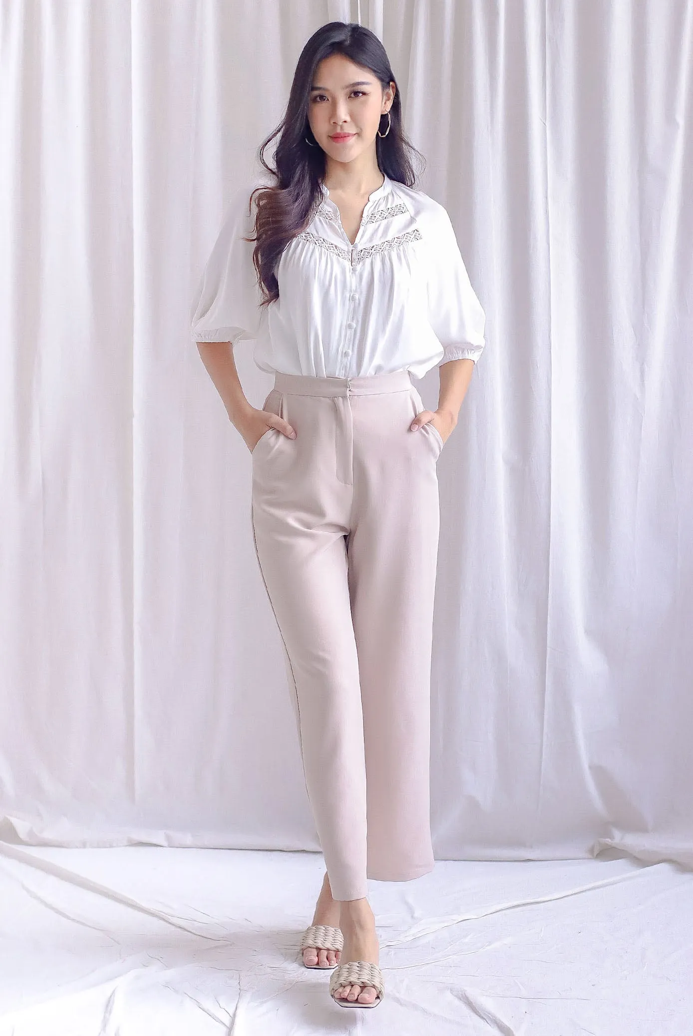 Richard Tailored Pants In Ecru