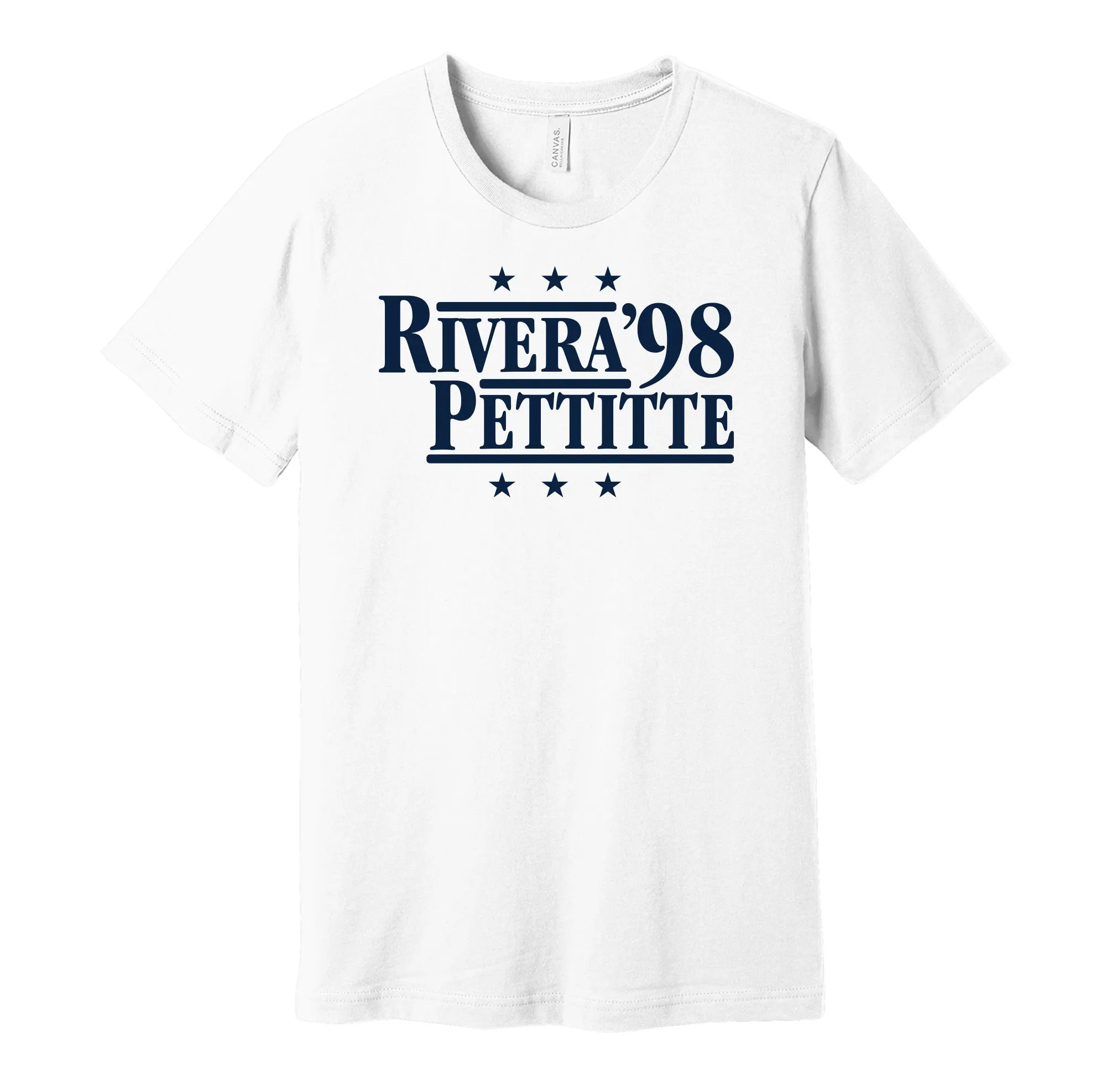 Rivera & Pettitte '98 - New York Baseball Legends Political Campaign Parody T-Shirt - Hyper Than Hype Shirts