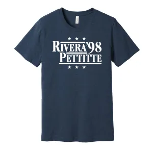 Rivera & Pettitte '98 - New York Baseball Legends Political Campaign Parody T-Shirt - Hyper Than Hype Shirts