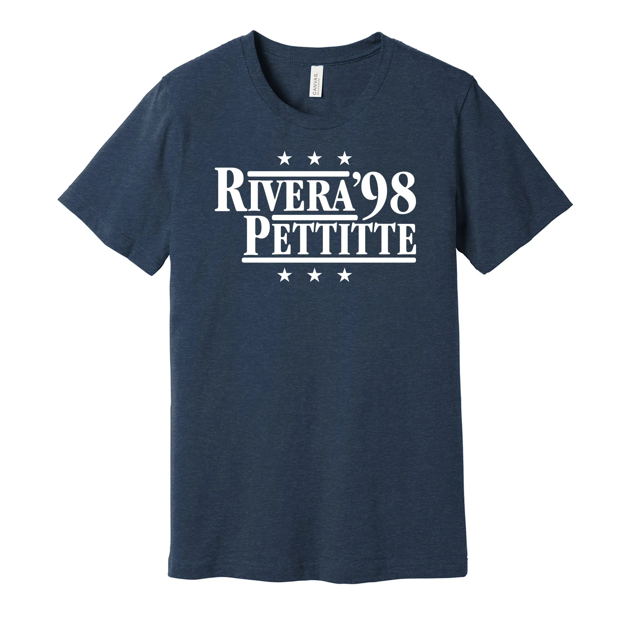 Rivera & Pettitte '98 - New York Baseball Legends Political Campaign Parody T-Shirt - Hyper Than Hype Shirts