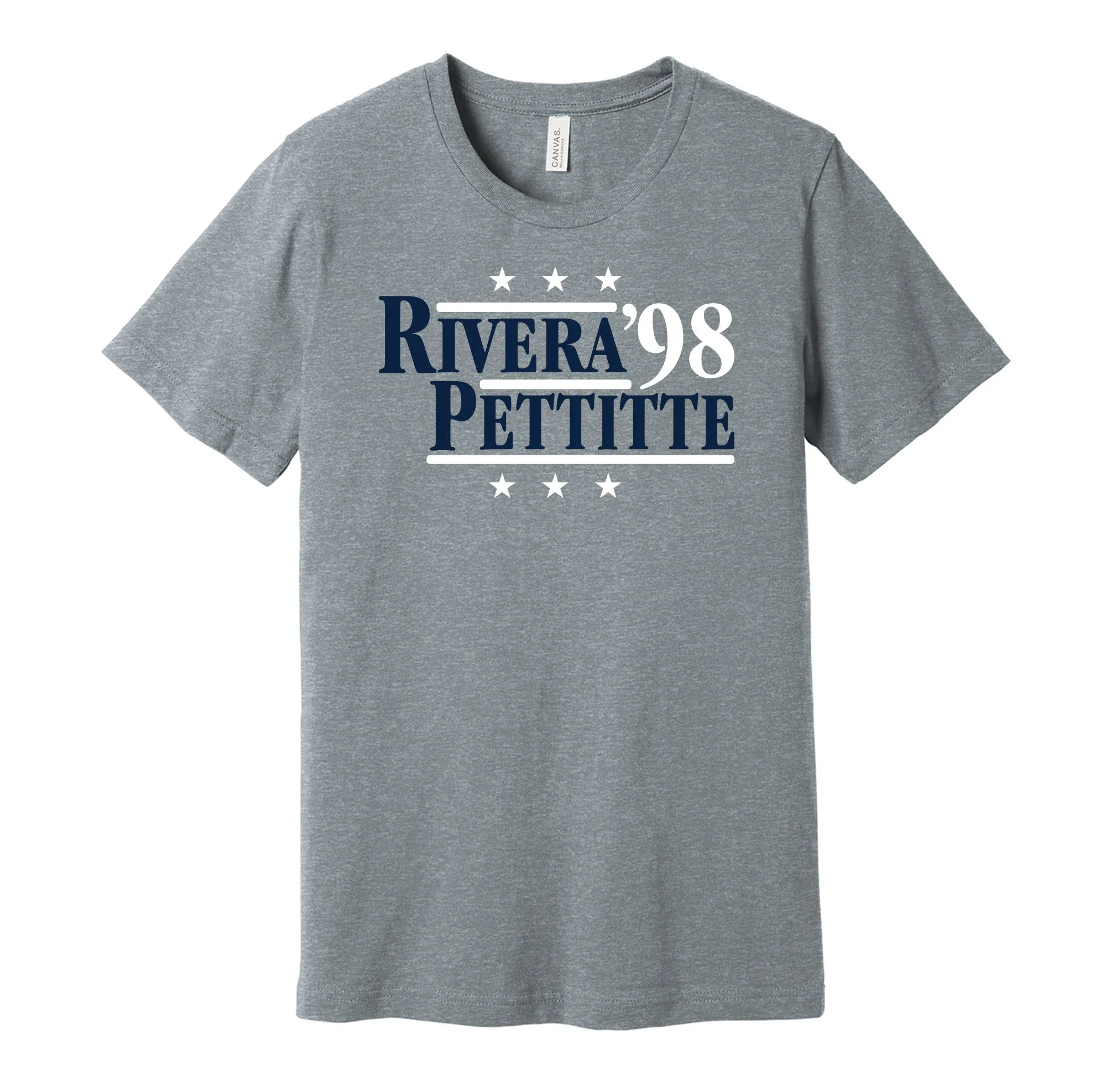 Rivera & Pettitte '98 - New York Baseball Legends Political Campaign Parody T-Shirt - Hyper Than Hype Shirts