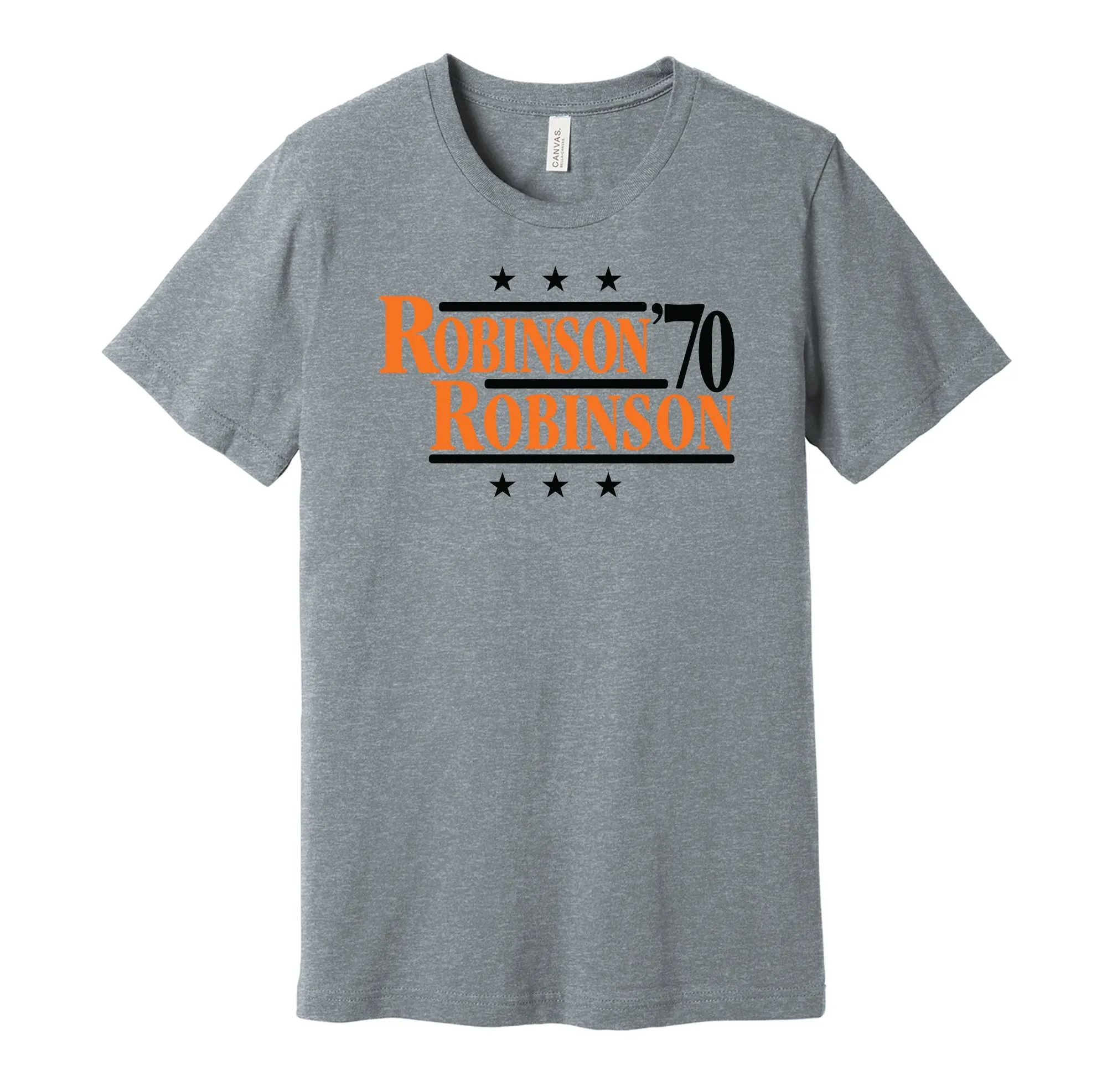 Robinson & Robinson '70 - Baltimore Baseball Legends Political Campaign Parody T-Shirt - Hyper Than Hype Shirts