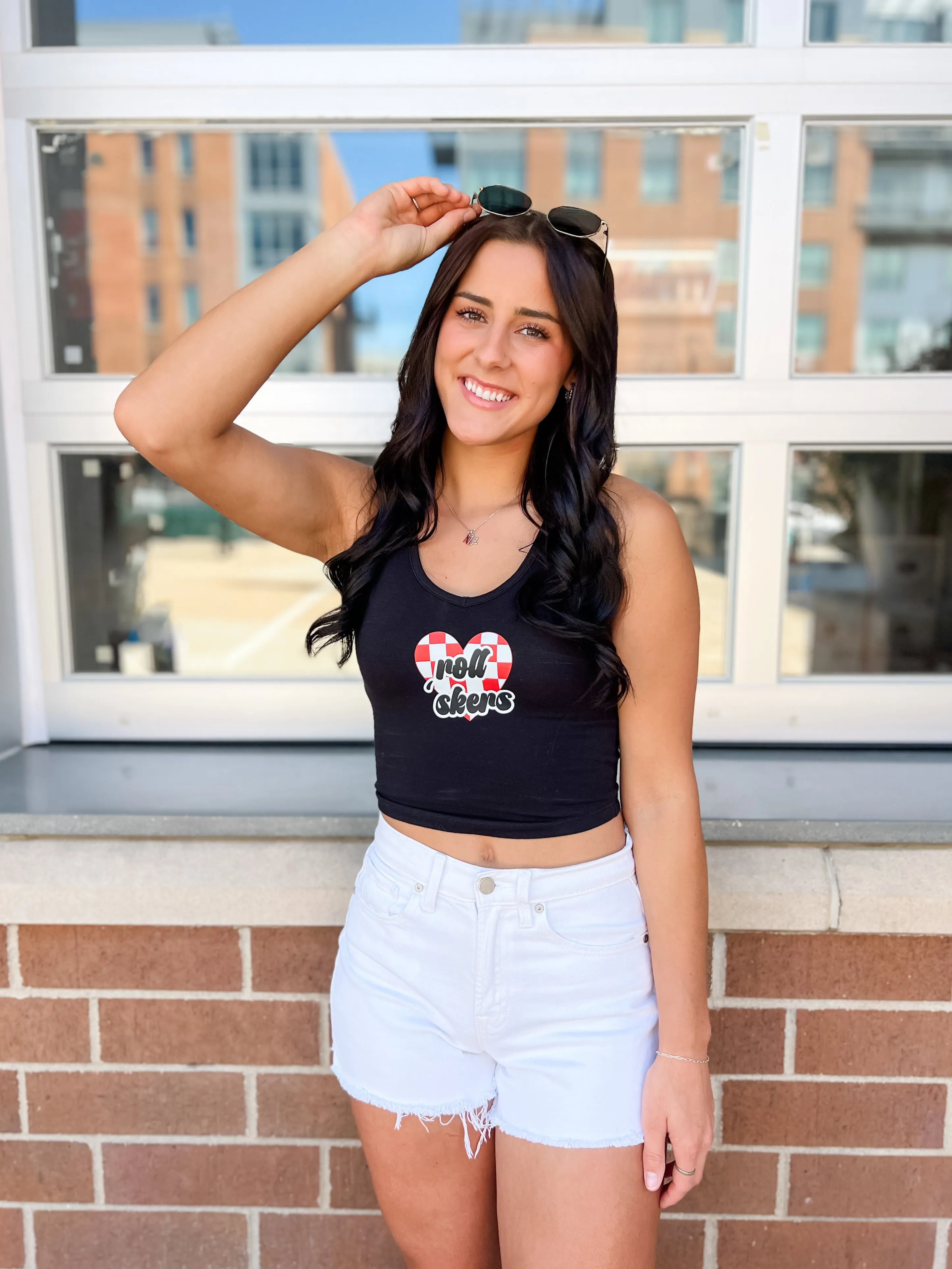 Roll ‘Skers V-Neck Crop