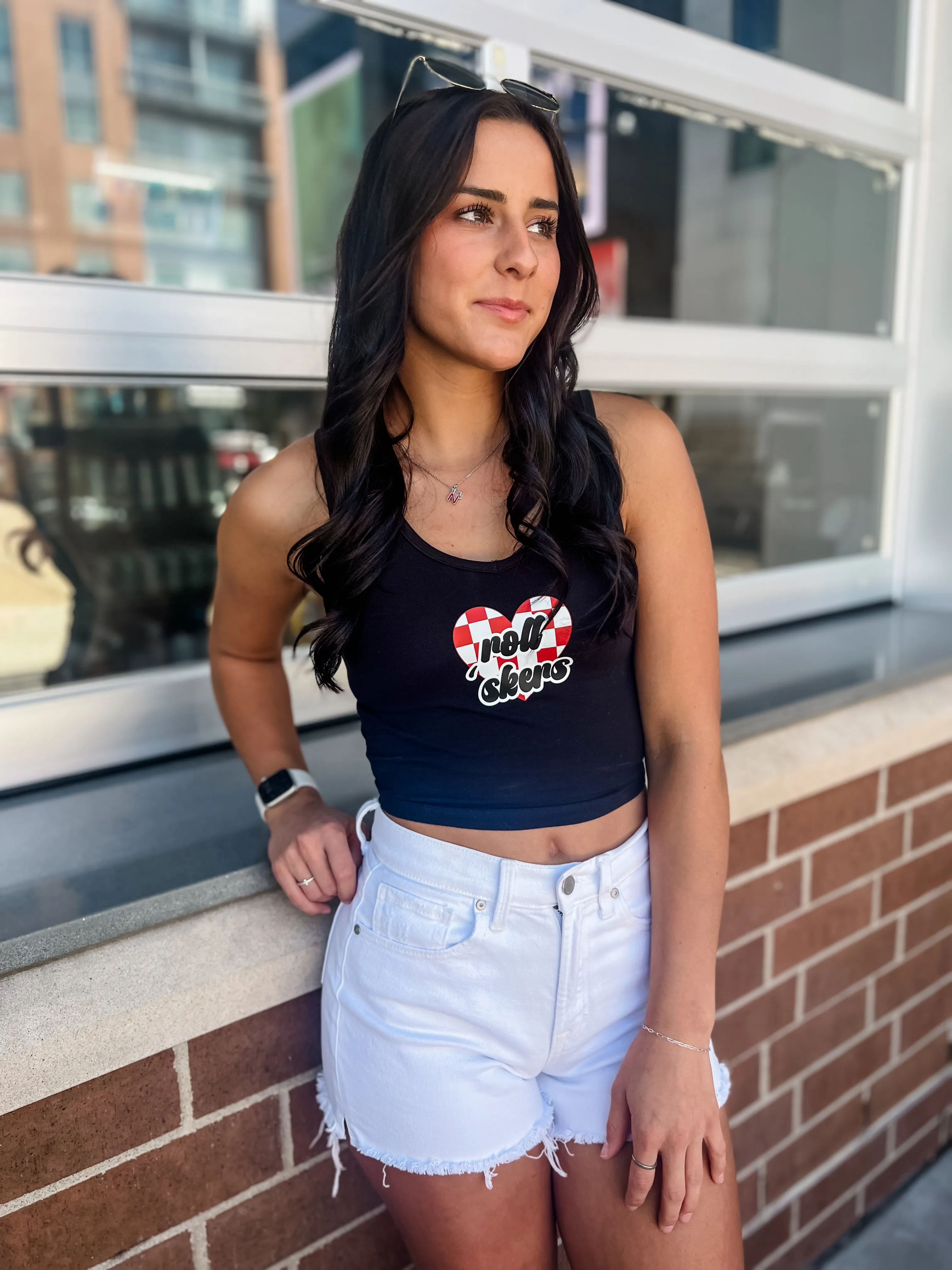 Roll ‘Skers V-Neck Crop