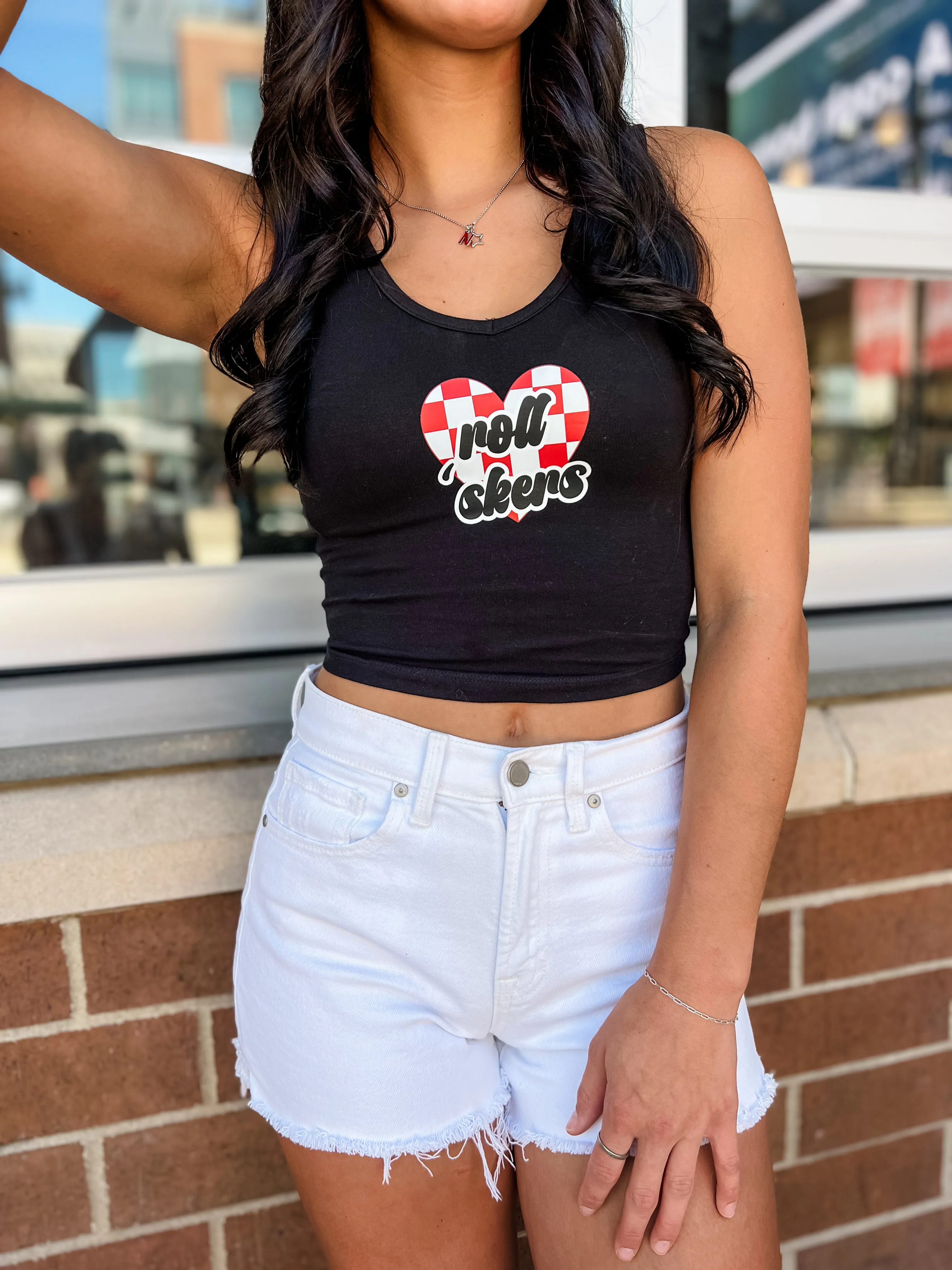 Roll ‘Skers V-Neck Crop