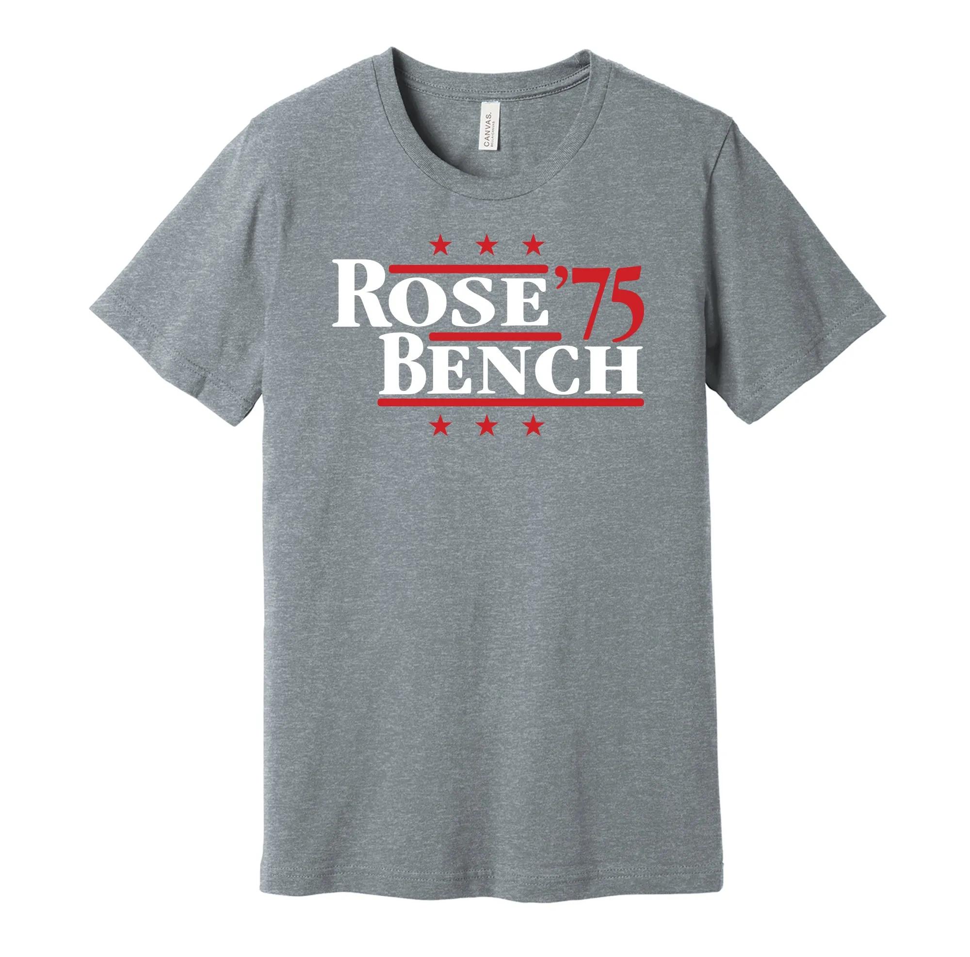 Rose & Bench '75 - Cincinnati Baseball Legends Political Campaign Parody T-Shirt - Hyper Than Hype Shirts
