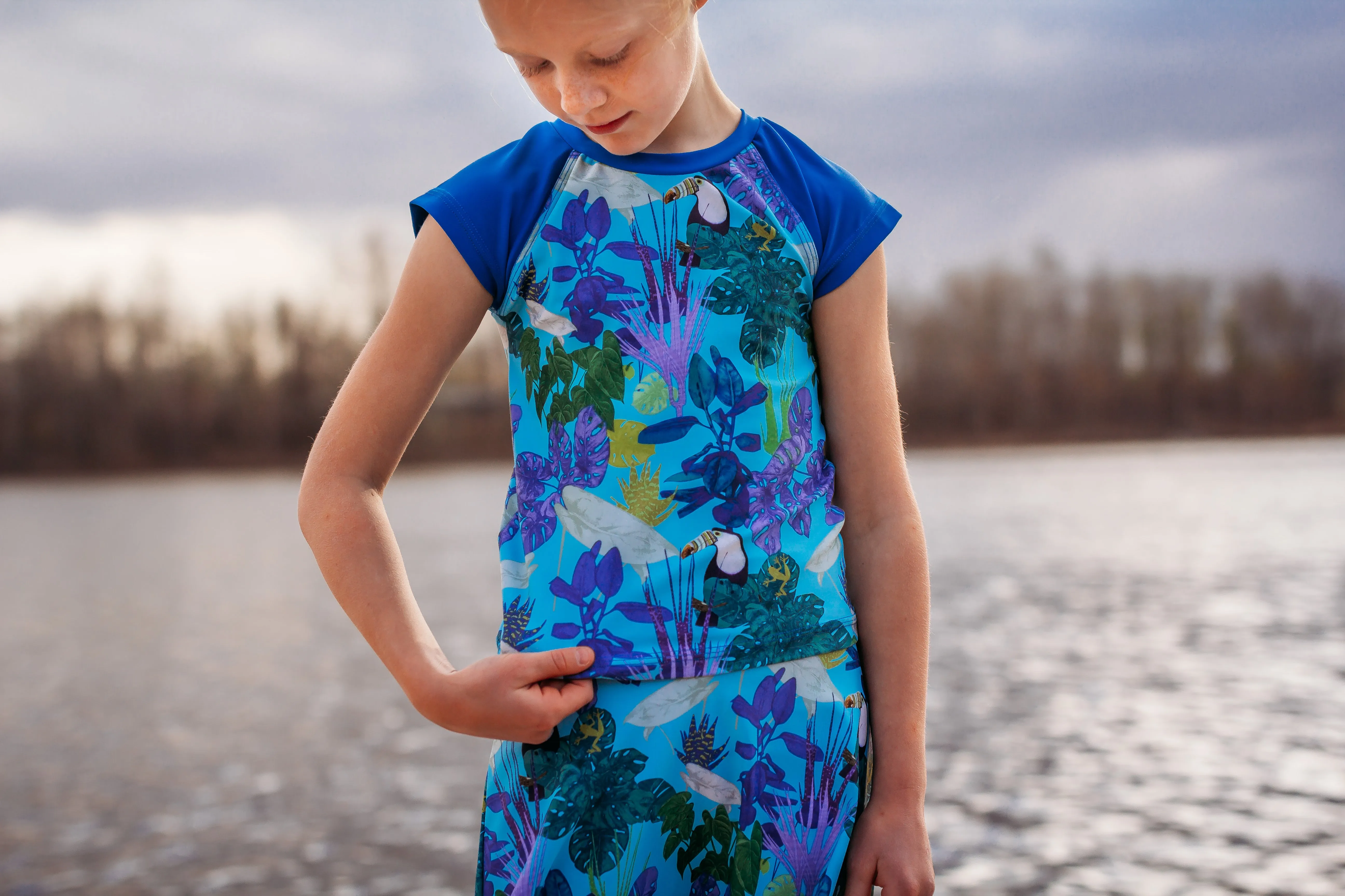 Royal Blue Toucan Swimsuit