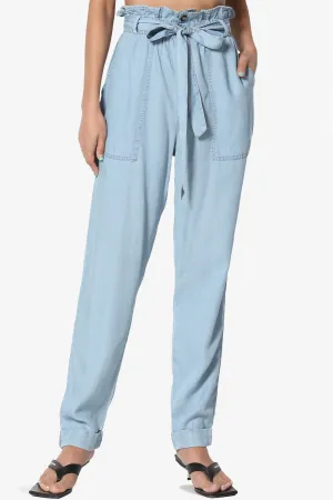 Sadie Chambray Paperbag Waist Pants
