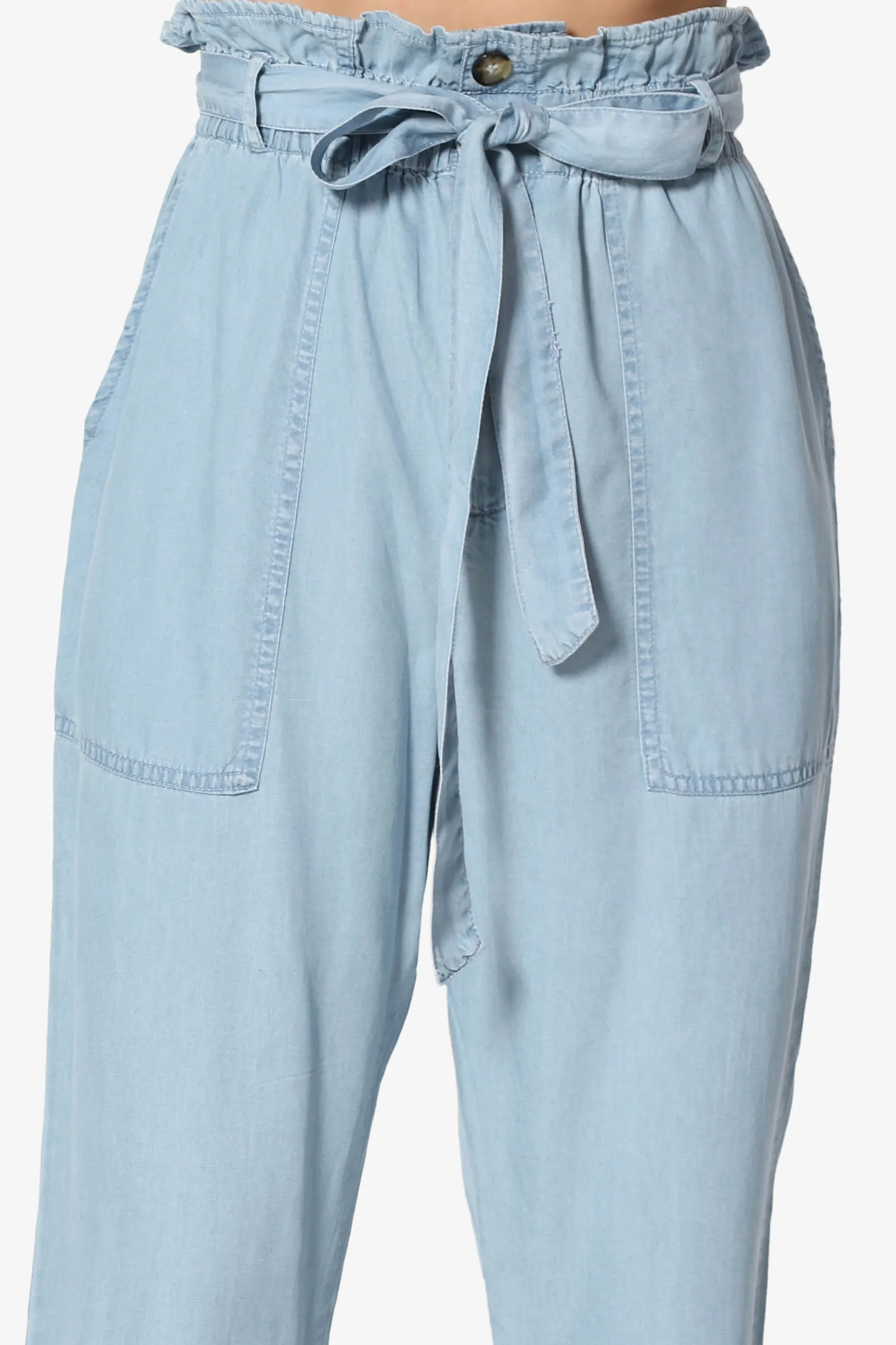 Sadie Chambray Paperbag Waist Pants