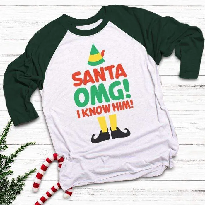 Santa I Know Him Raglan