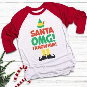 Santa I Know Him Raglan