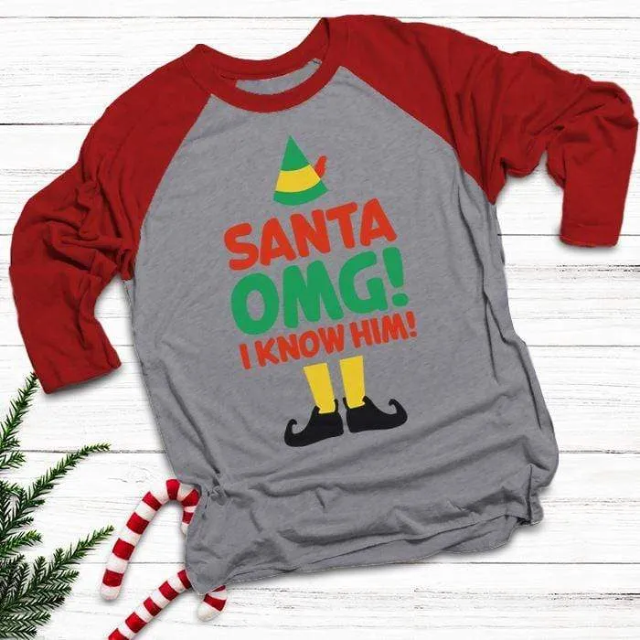 Santa I Know Him Raglan