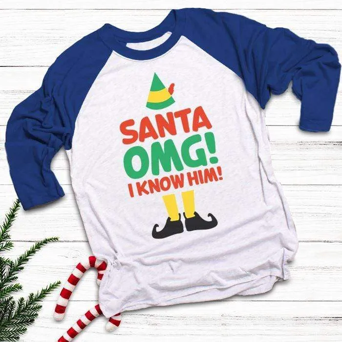 Santa I Know Him Raglan