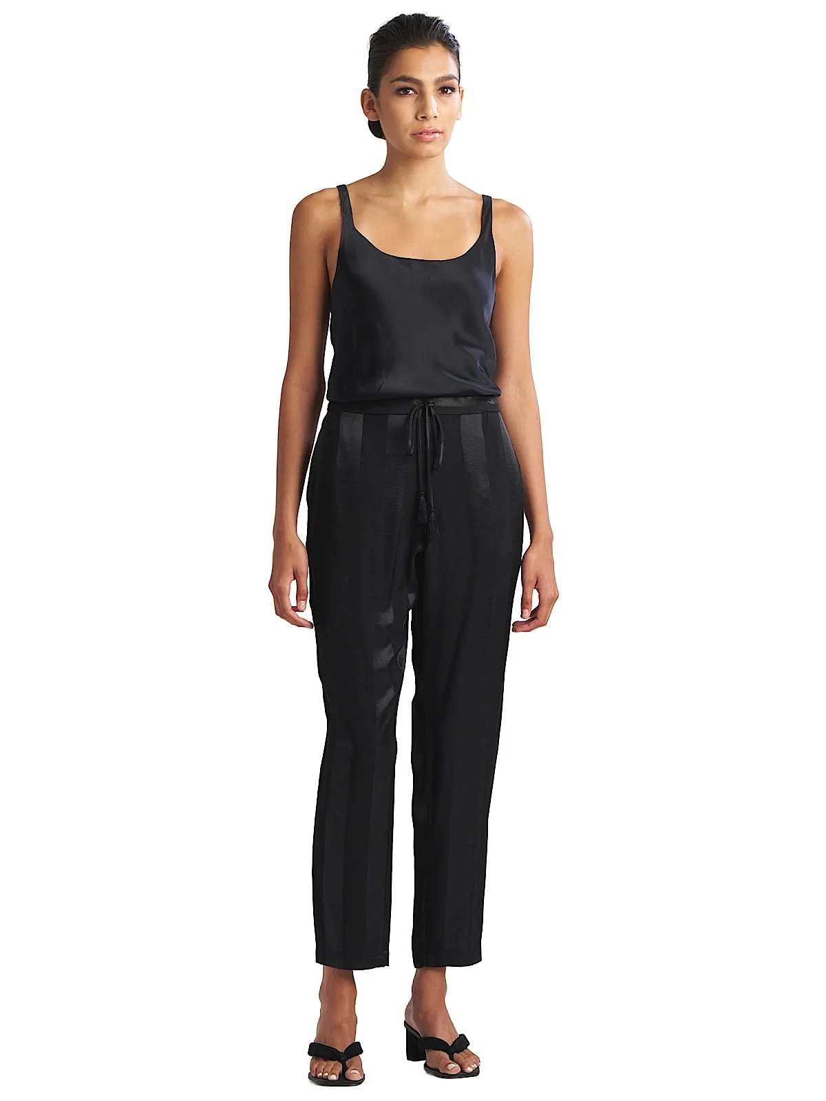 Satin Jacquard Stripe Pants ::RET