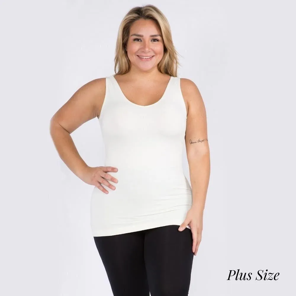 Seamless Reversible Tank Top- White