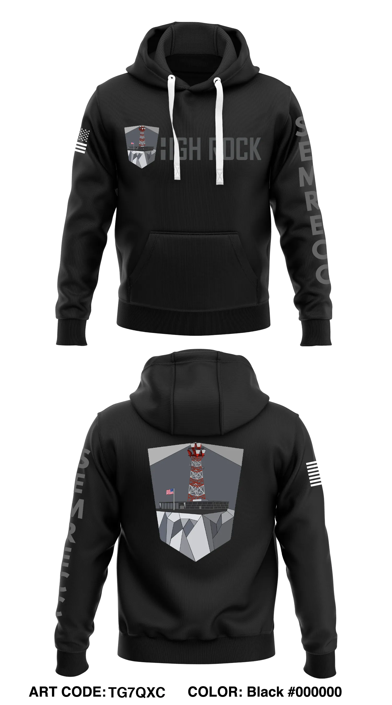 SEMRECC  Core Men's Hooded Performance Sweatshirt - TG7QXC