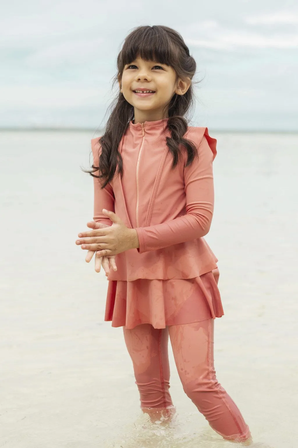 Serena Kids Two Piece Swimwear - Coral