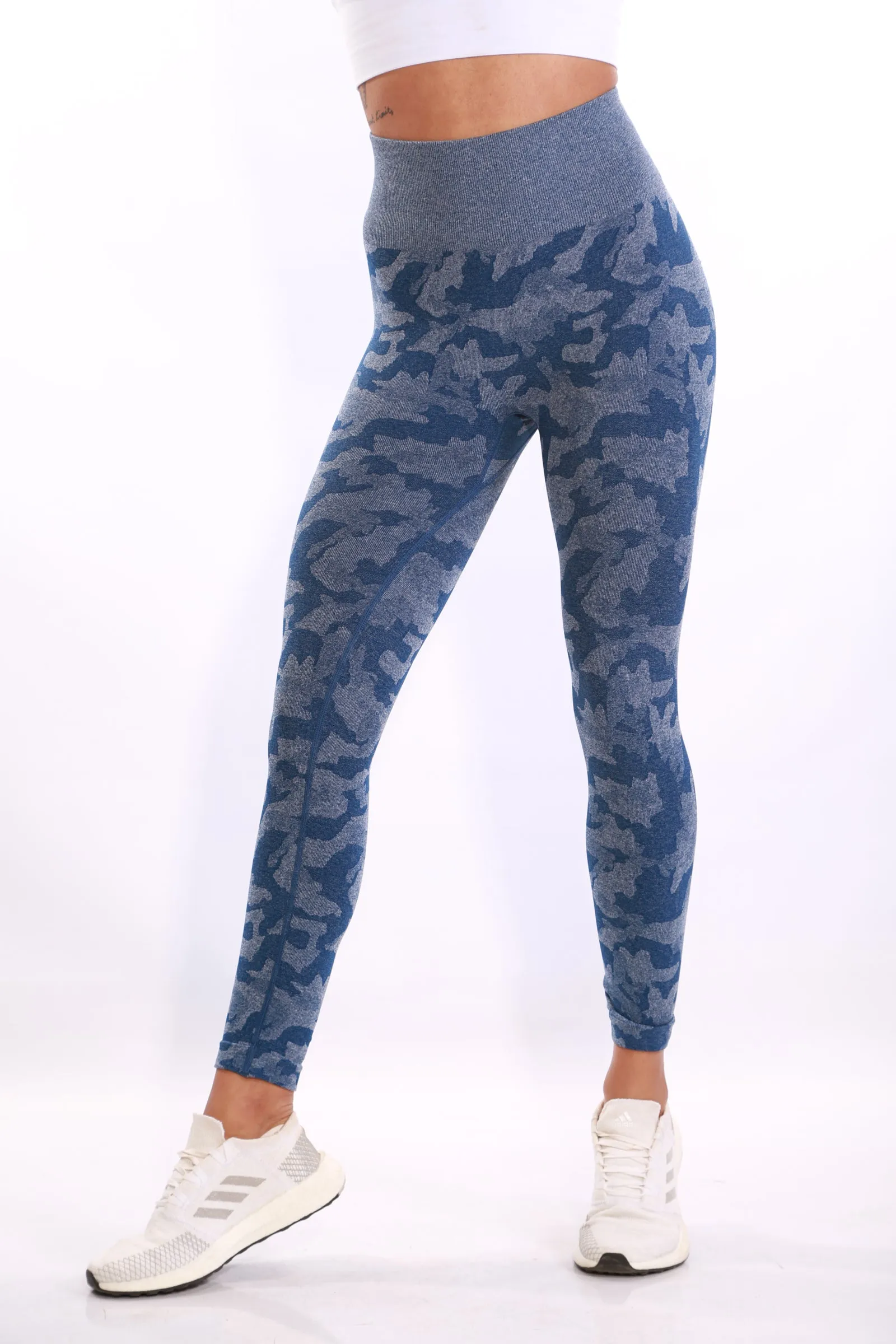 Shapewear TNG Camo scrunch - Seamless  Leggings - blue