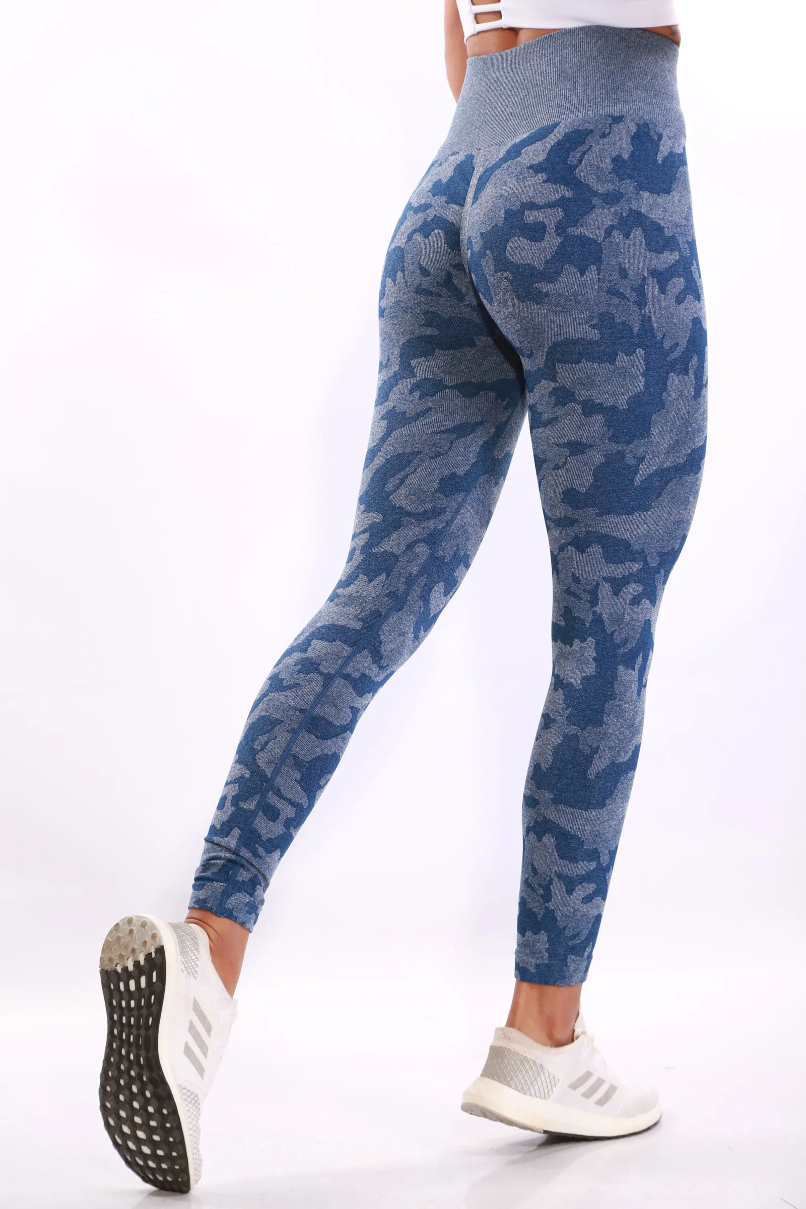 Shapewear TNG Camo scrunch - Seamless  Leggings - blue