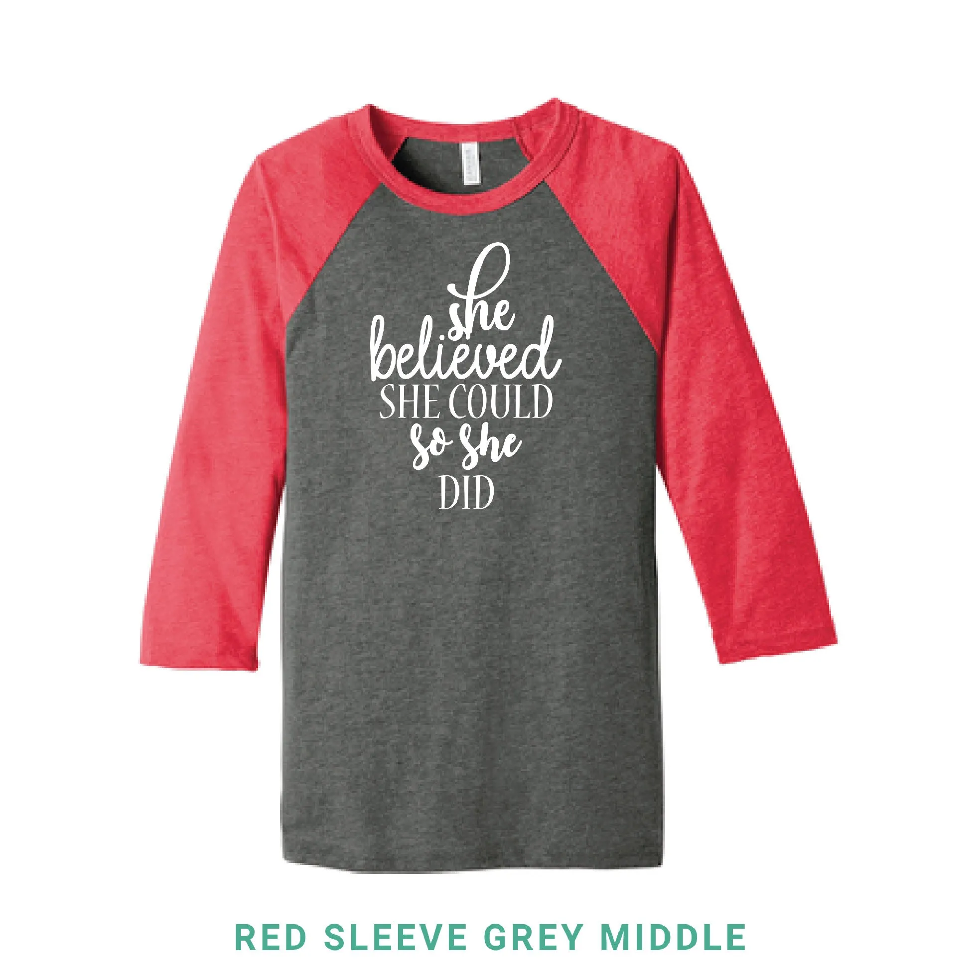 She Believed She Could So She Did Baseball T-Shirt