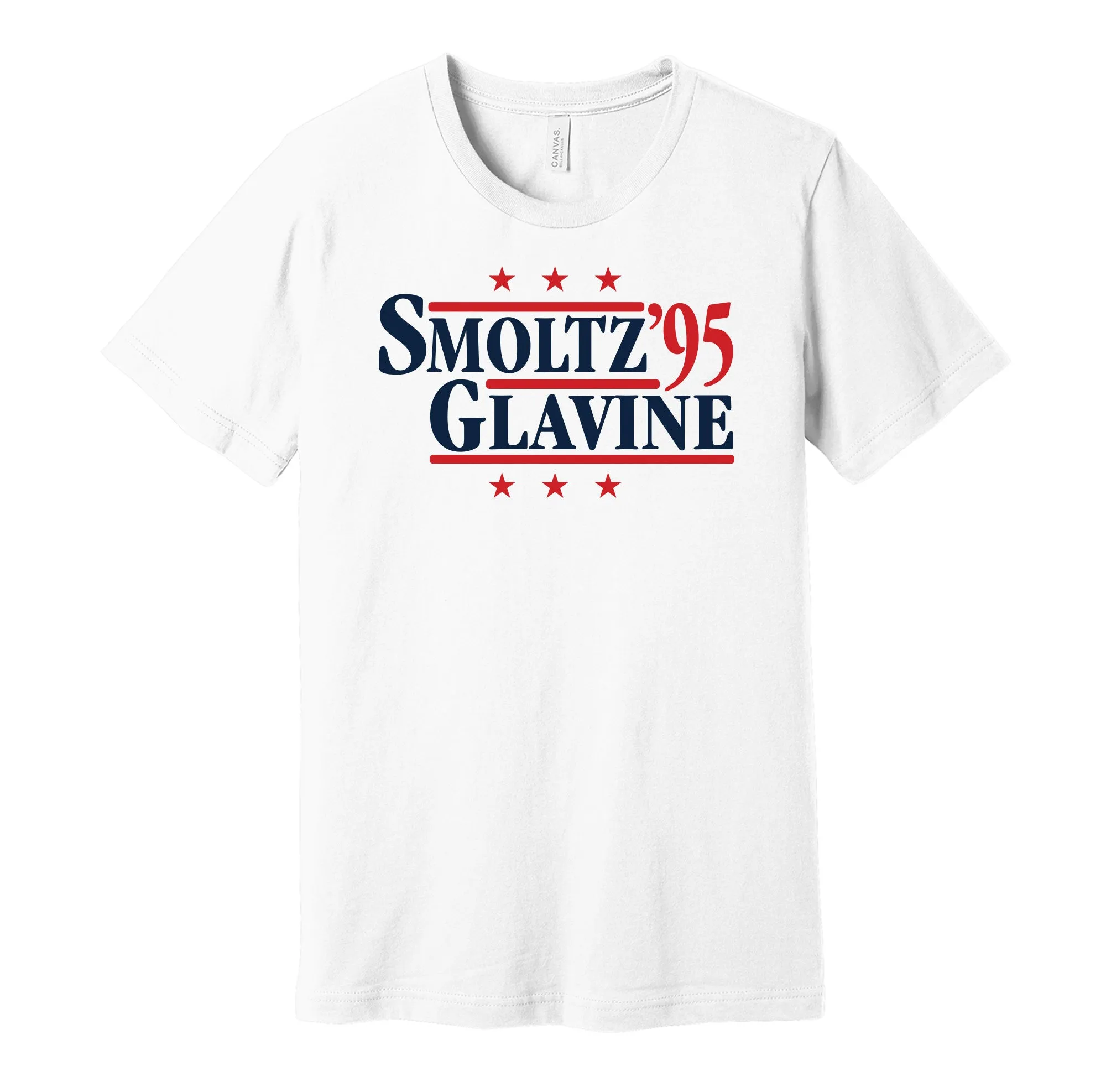 Smoltz & Glavine '95 - Atlanta Baseball Legends Political Campaign Parody T-Shirt - Hyper Than Hype Shirts
