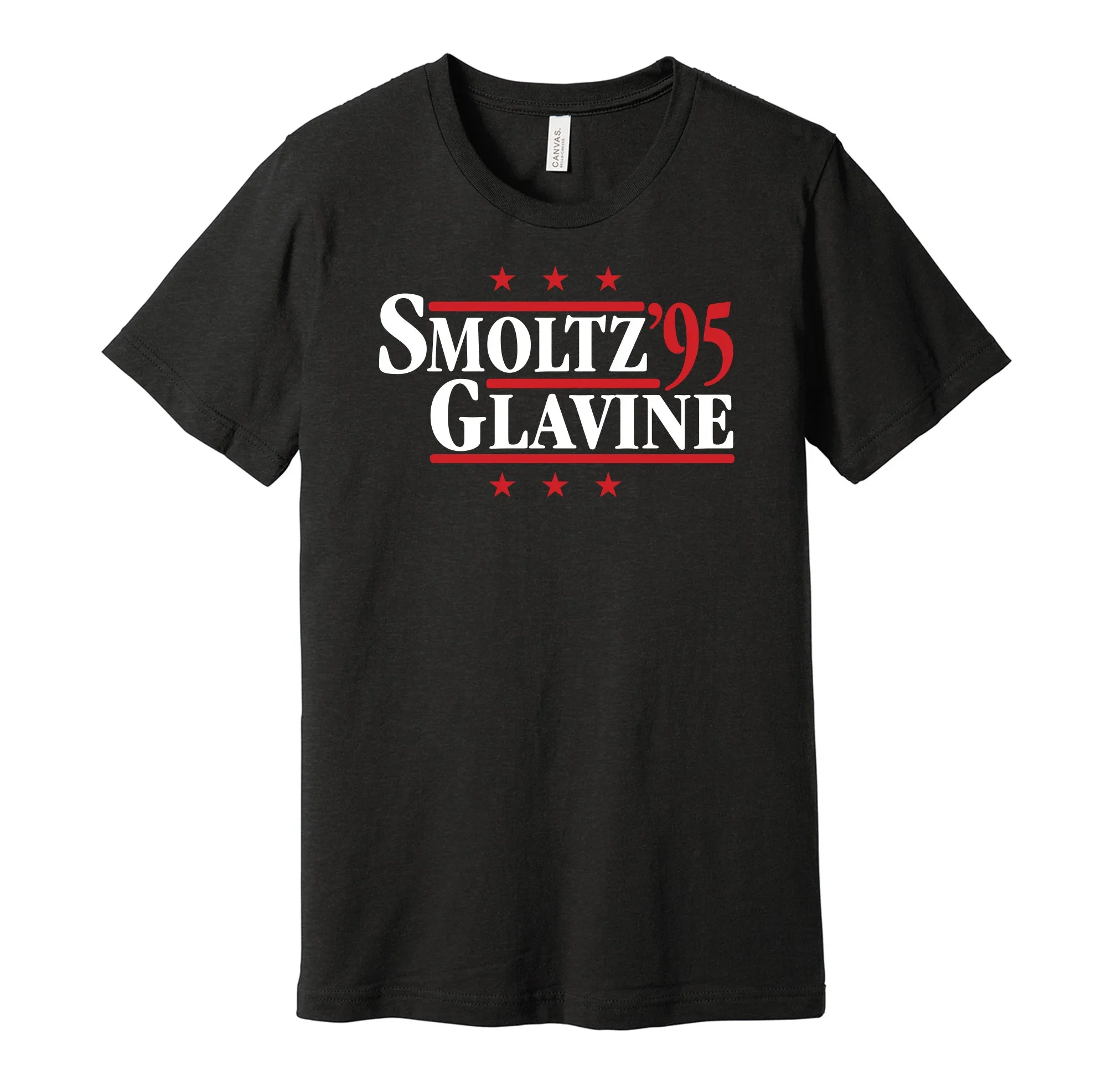 Smoltz & Glavine '95 - Atlanta Baseball Legends Political Campaign Parody T-Shirt - Hyper Than Hype Shirts