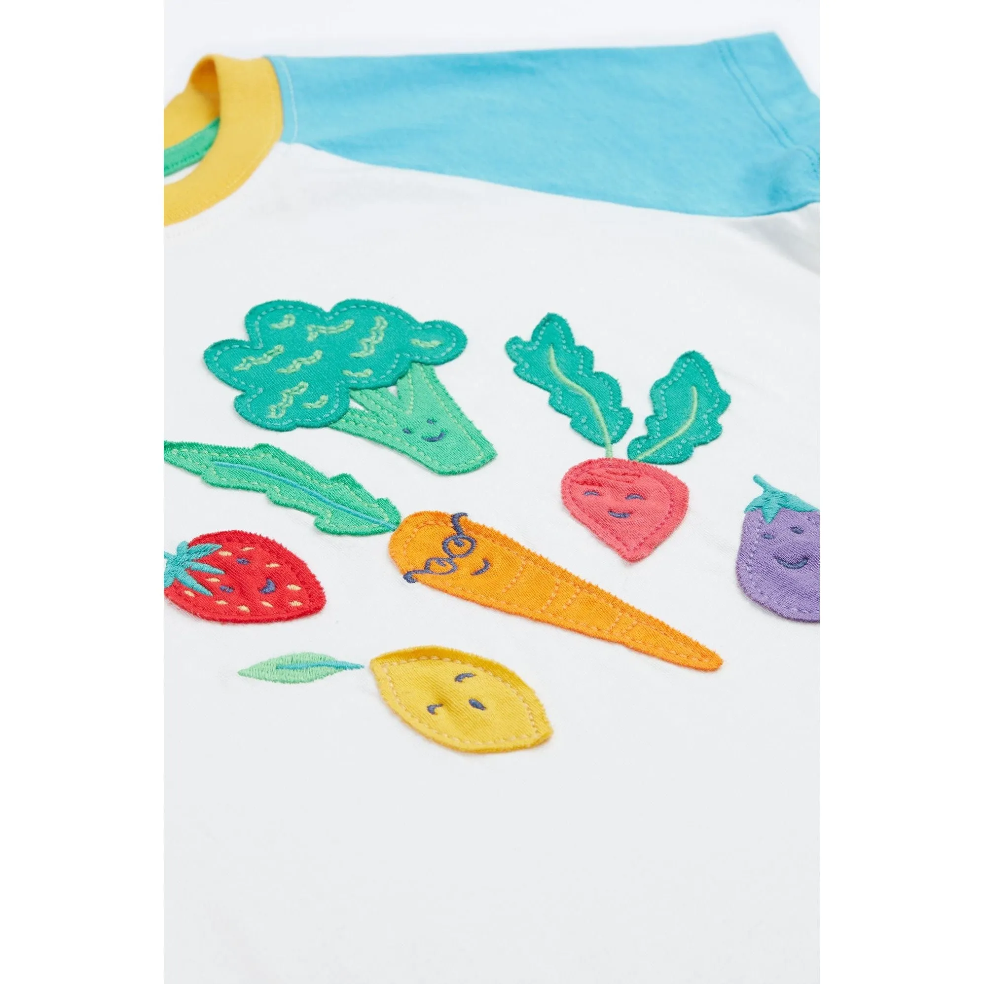 Soft White Vegetable Pals Rafe Raglan T-Shirt