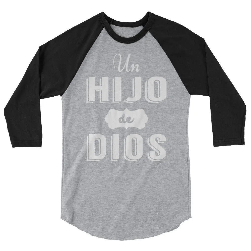 Spanish Un Hijo de Dios Shirt - Unisex 3/4 Sleeve Raglan - Inspirational