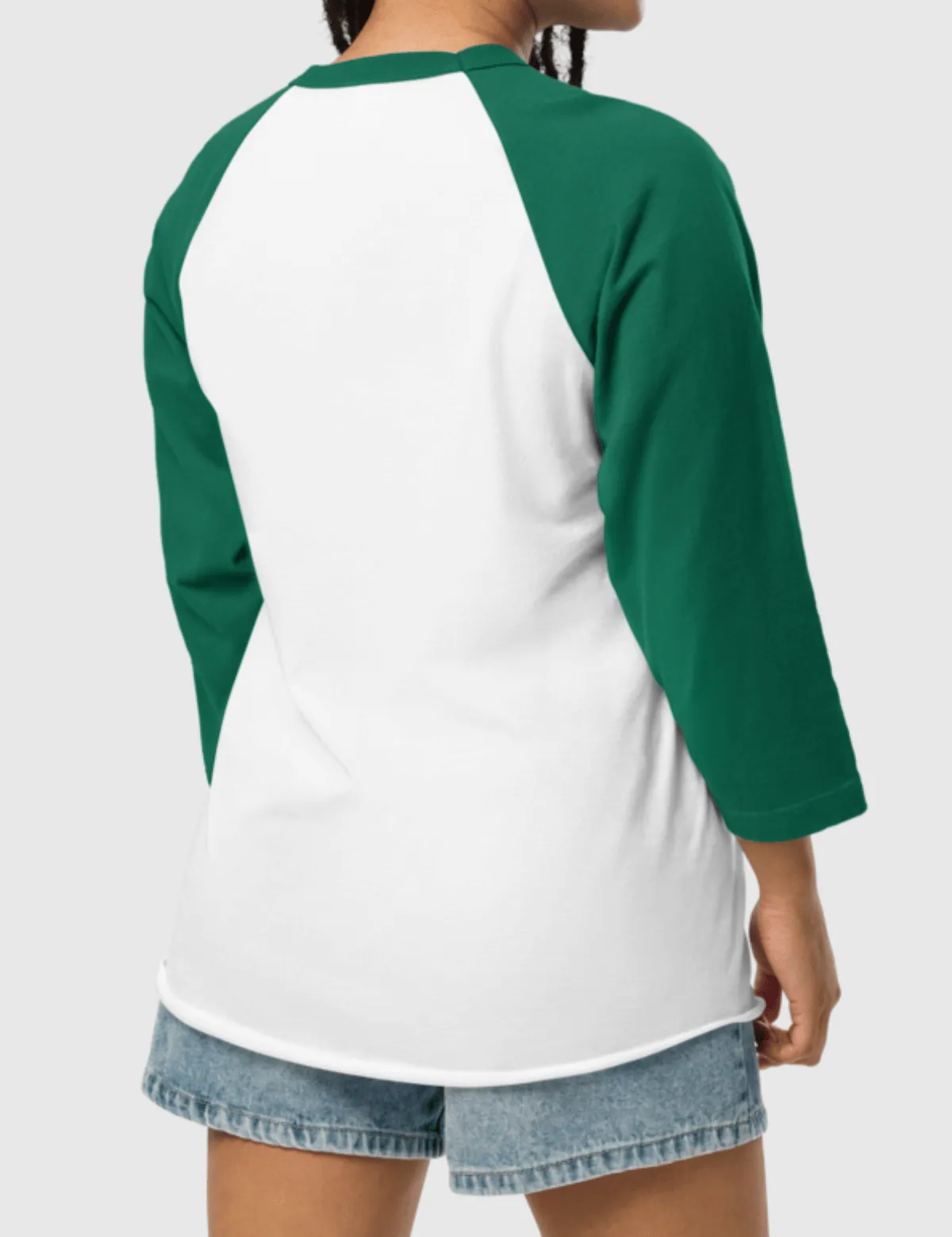 Squid Game: The Challenge Player Raglan Shirt [White/Kelly] - Player 302