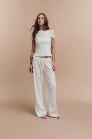 Stacy - White jersey pjs