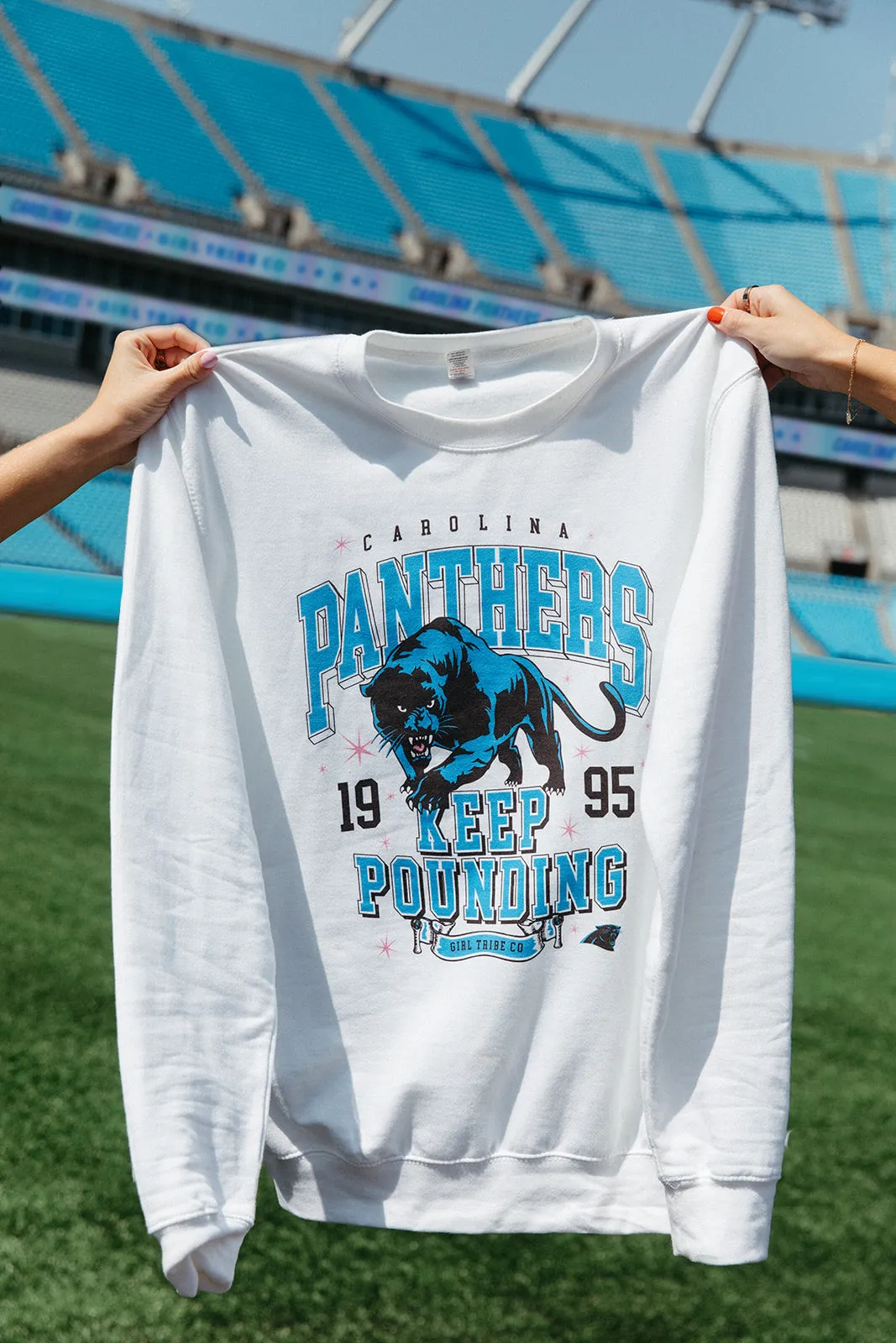 Starry Carolina Panthers Keep Pounding Sweatshirt