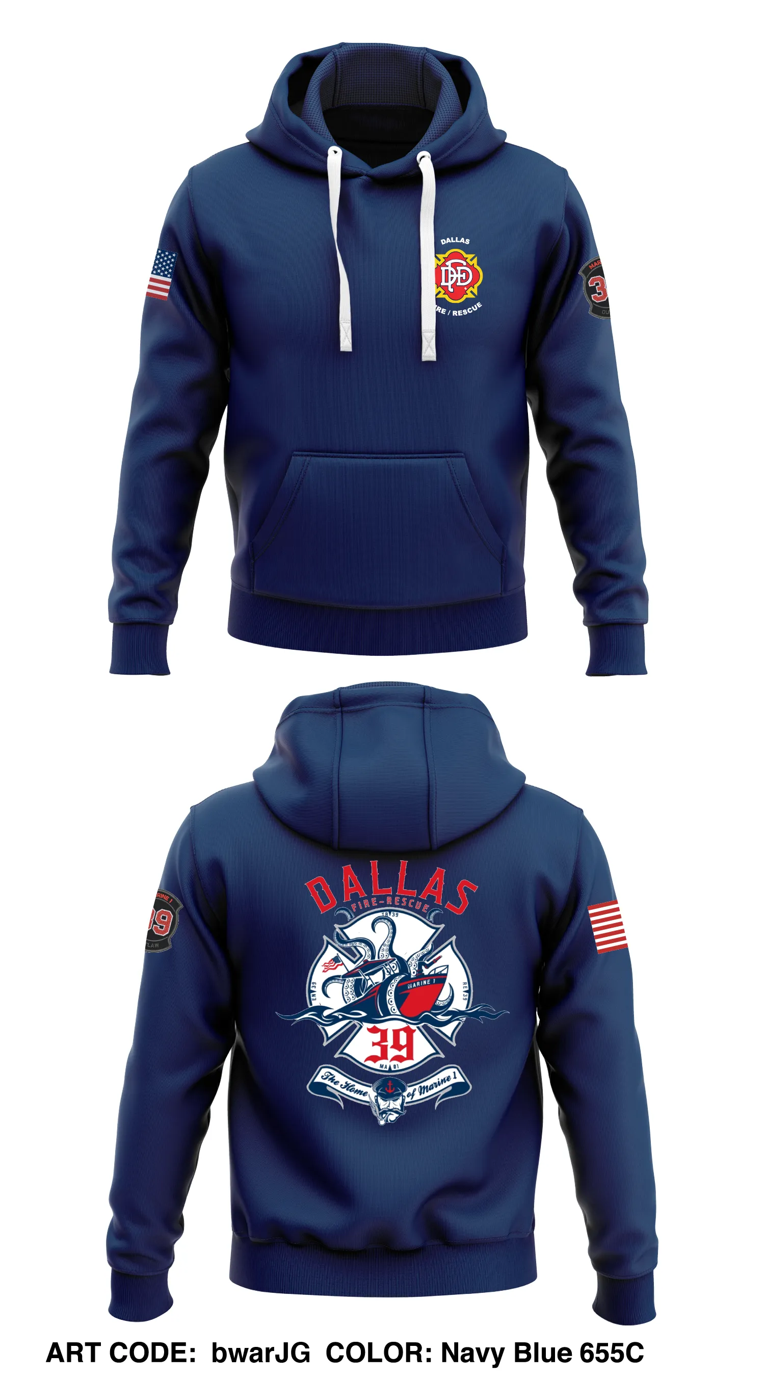 Station 39 Store 1  Core Men's Hooded Performance Sweatshirt - bwarJG