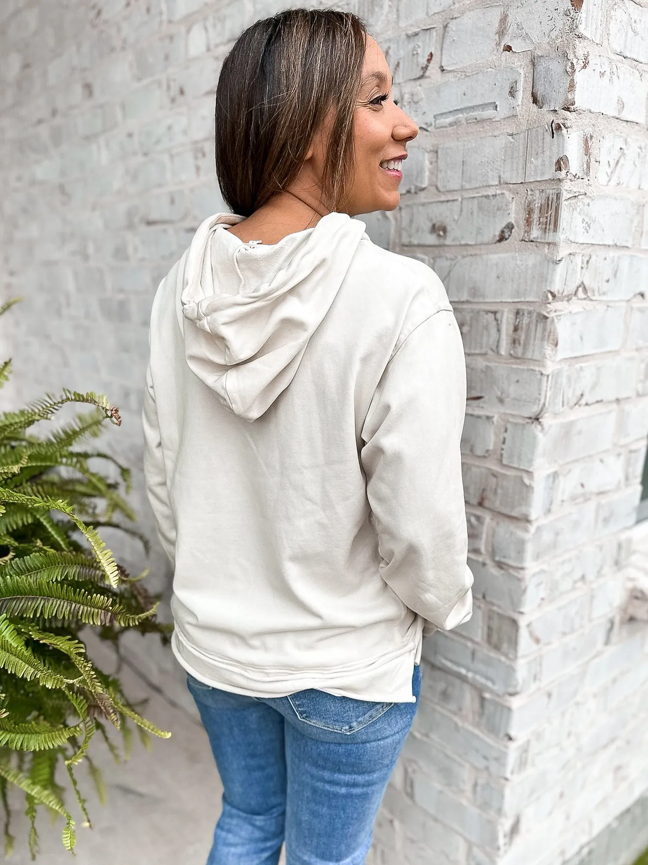 Stone Mineral Wash Drawstring Hoodie