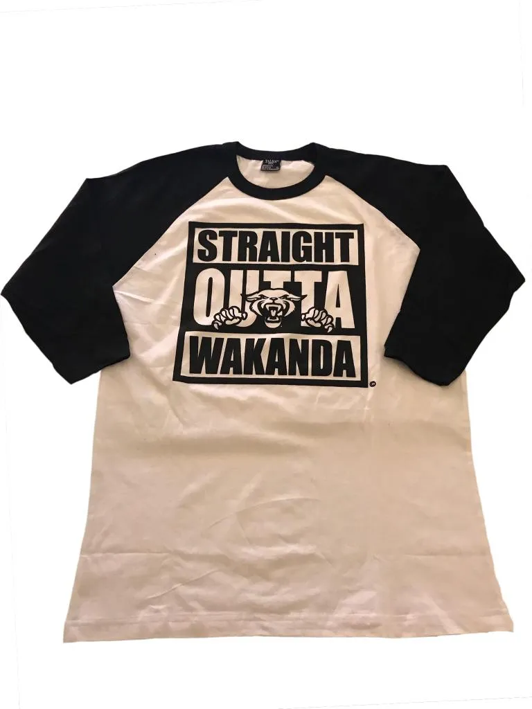 Straight Outta Wakanda Batter Up Baseball T