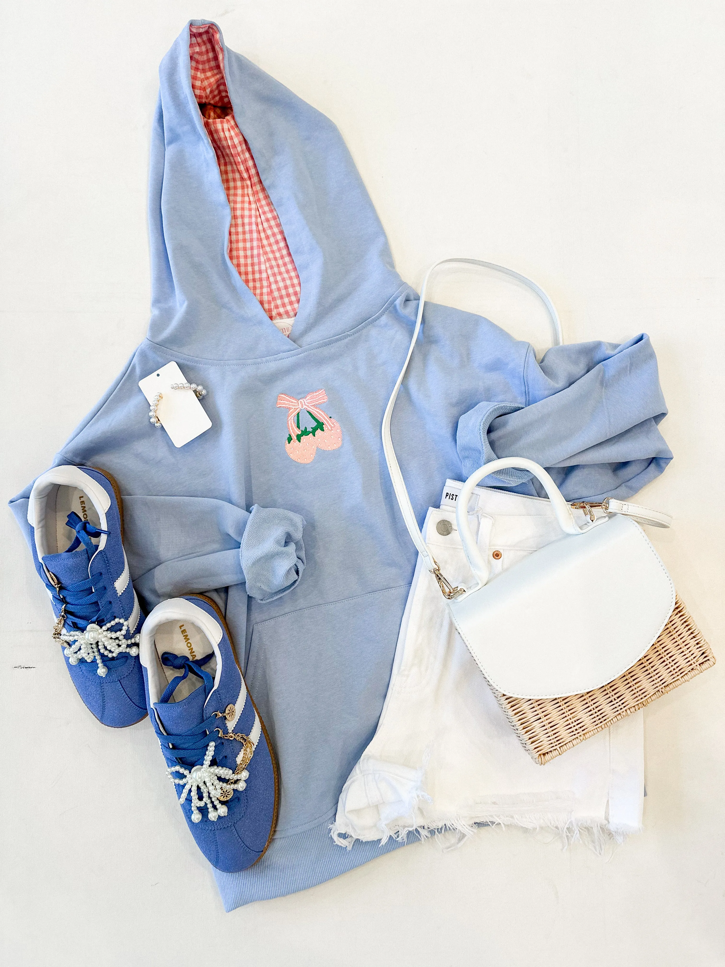 Strawberry Embroidered Hoodie