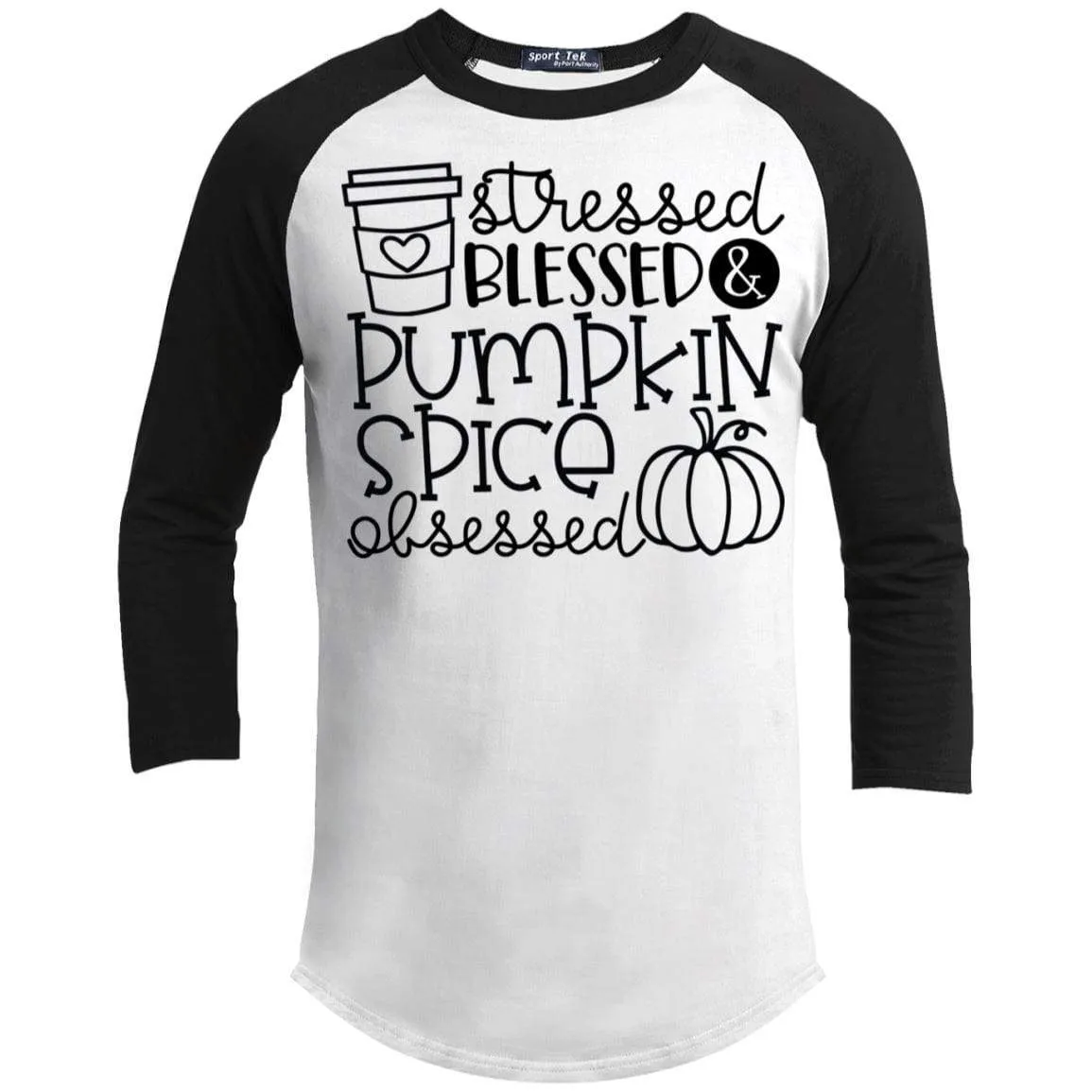 Stressed Blessed & Pumpkin Spice Obsessed Raglan