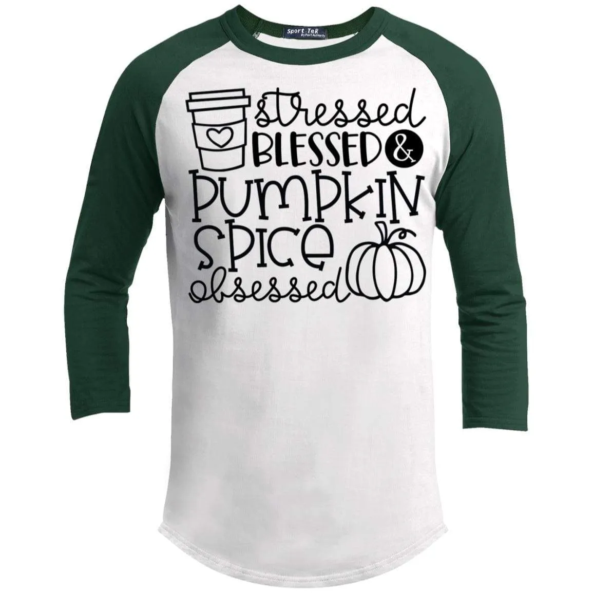 Stressed Blessed & Pumpkin Spice Obsessed Raglan