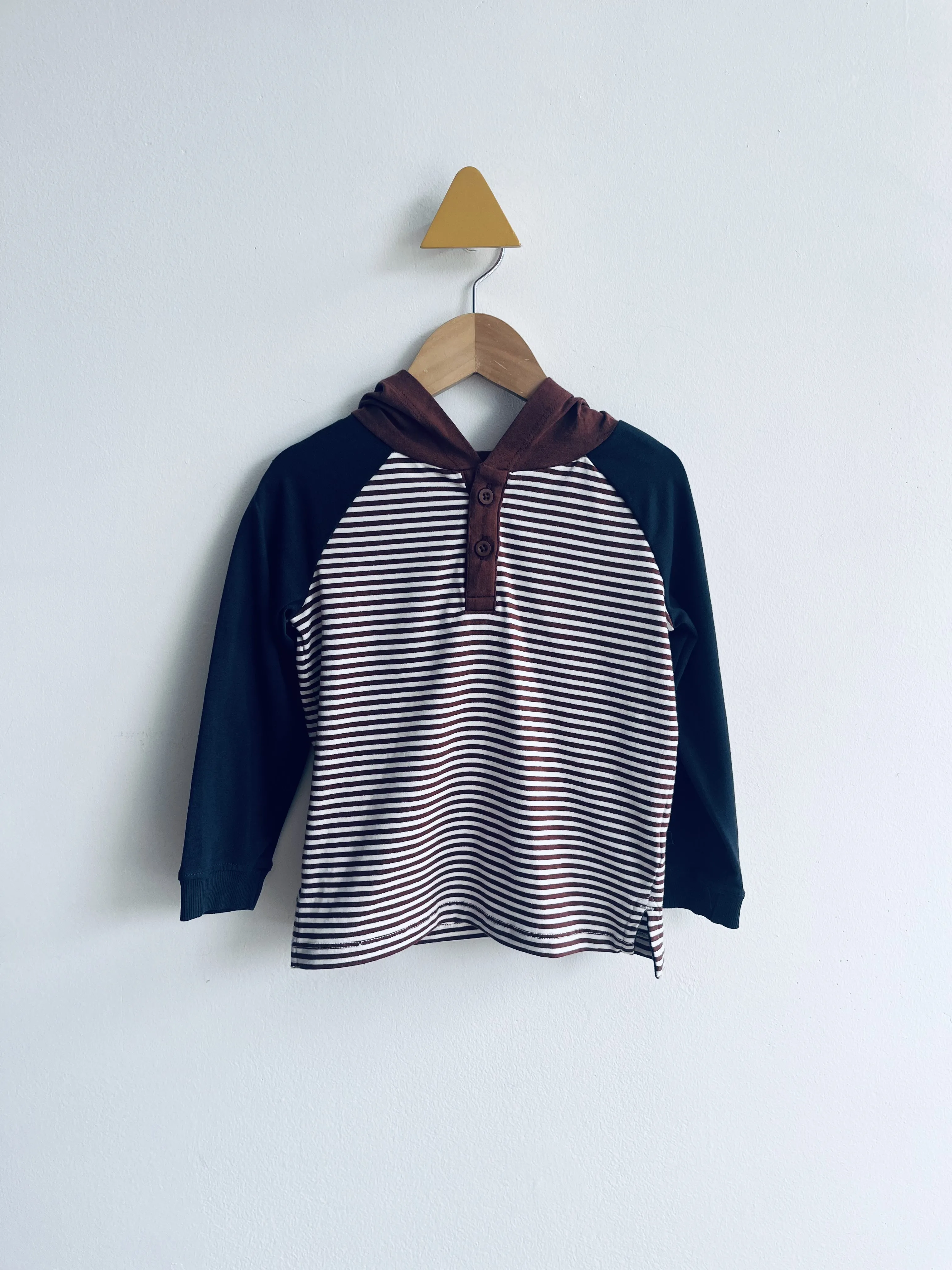Striped Jersey Hoodie // 3Y