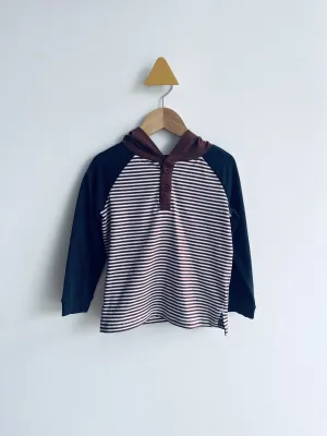 Striped Jersey Hoodie // 3Y