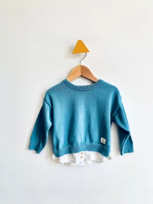 Sweater with Shirt Illusion // 9-12M