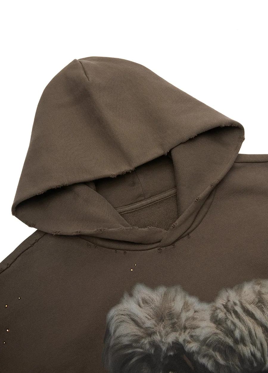 Sweatershirt / JNBY Cotton  Print Hooded Sweatershirt