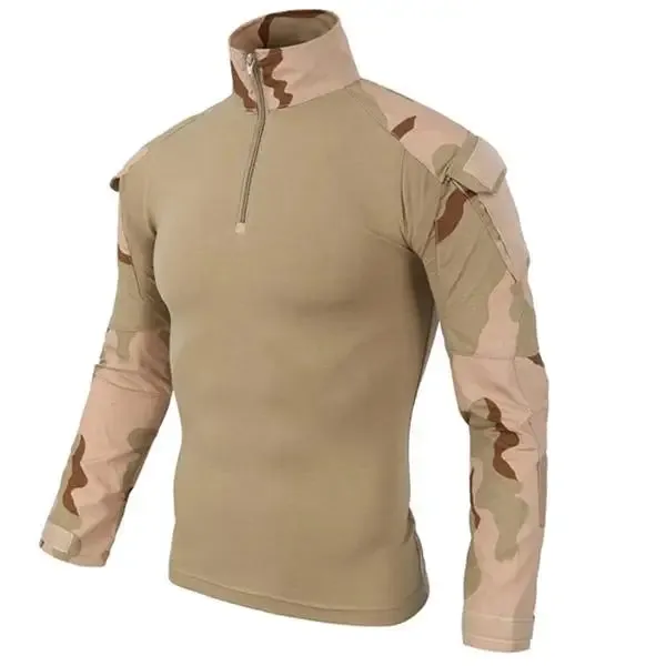 T-shirt militaire manche longue avec porte insigne