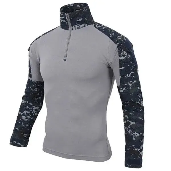 T-shirt militaire manche longue avec porte insigne
