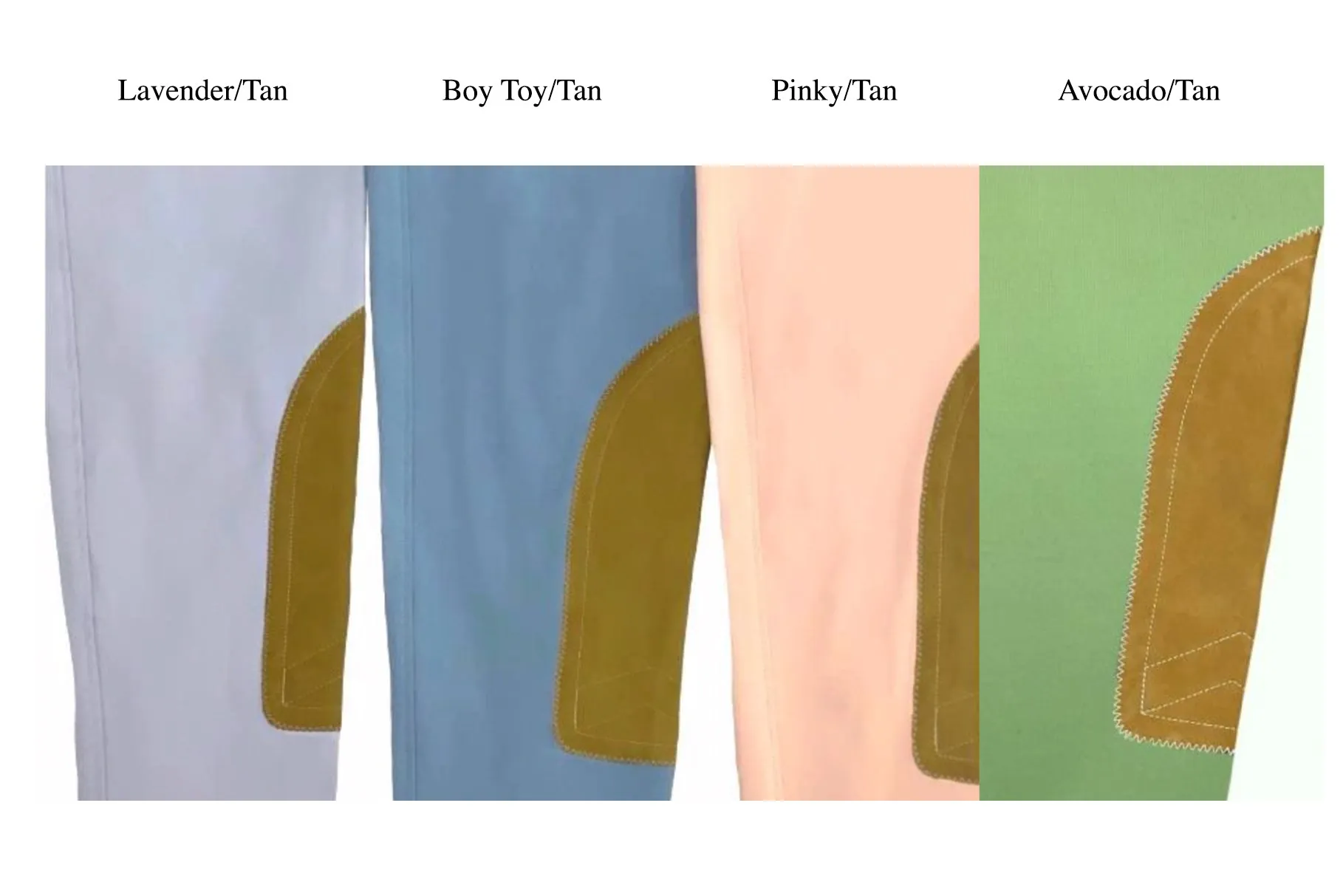 Tailored Sportsman Low Rise Front Zip Breech with Tan Knee Patches