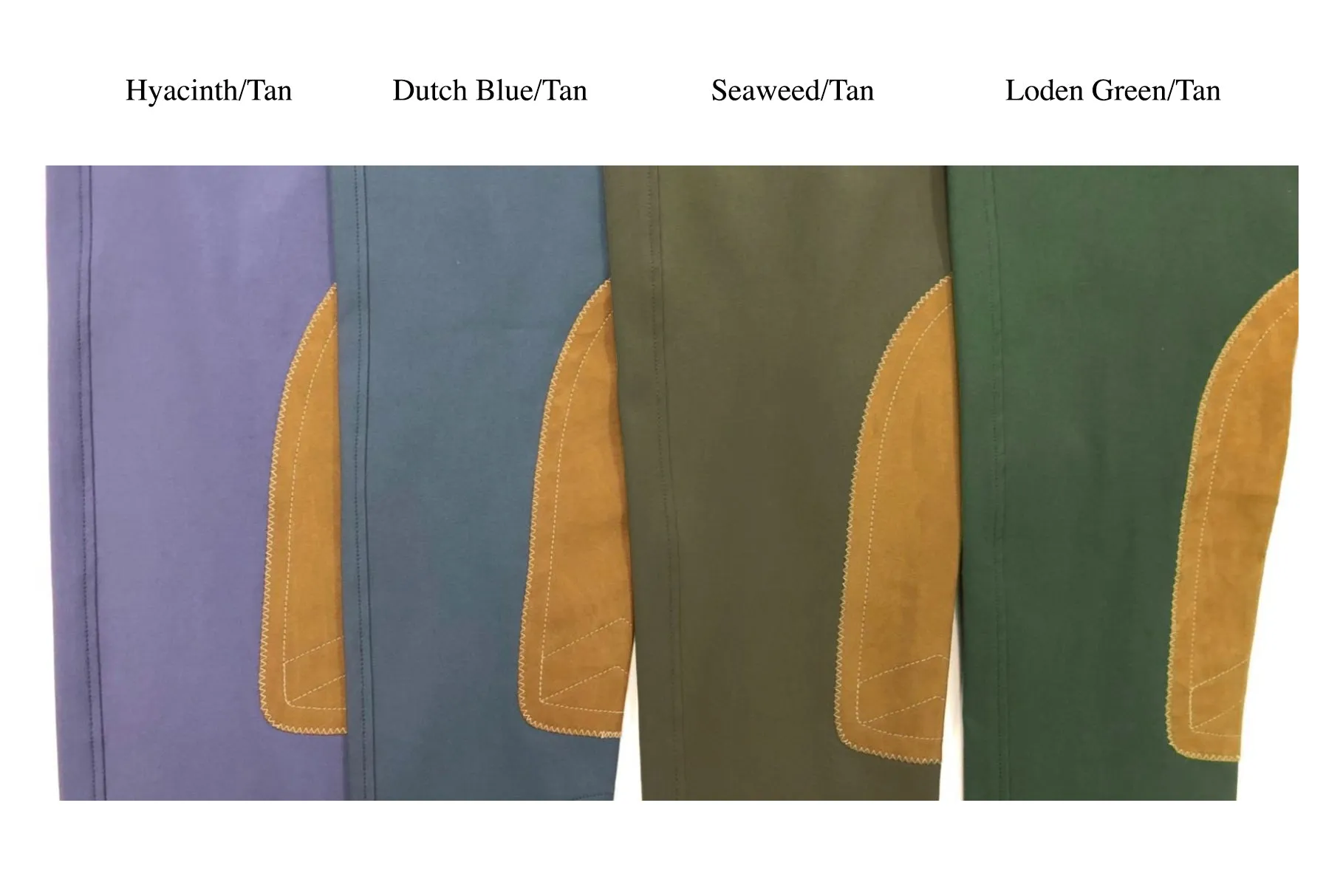 Tailored Sportsman Low Rise Front Zip Breech with Tan Knee Patches