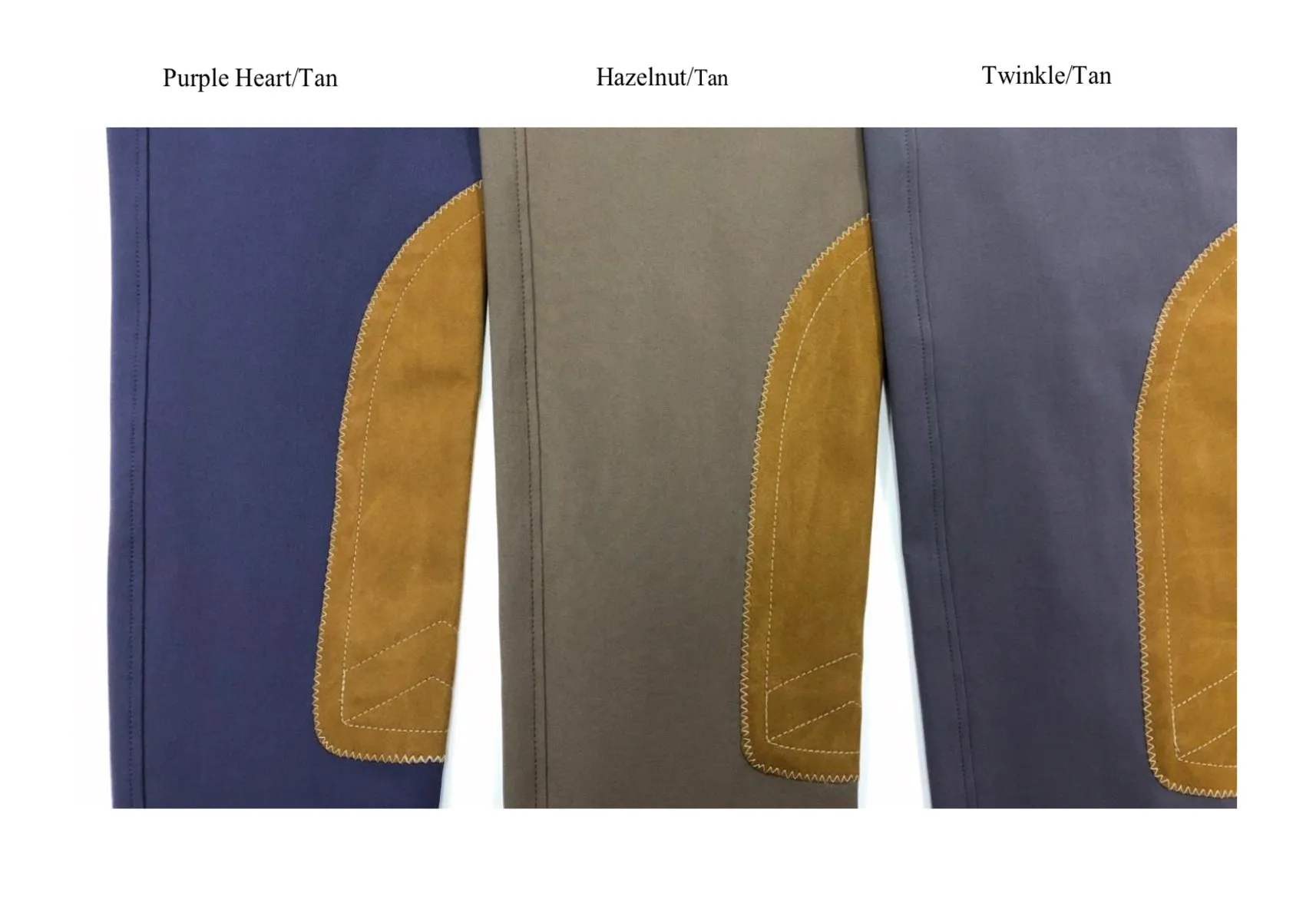 Tailored Sportsman Low Rise Front Zip Breech with Tan Knee Patches